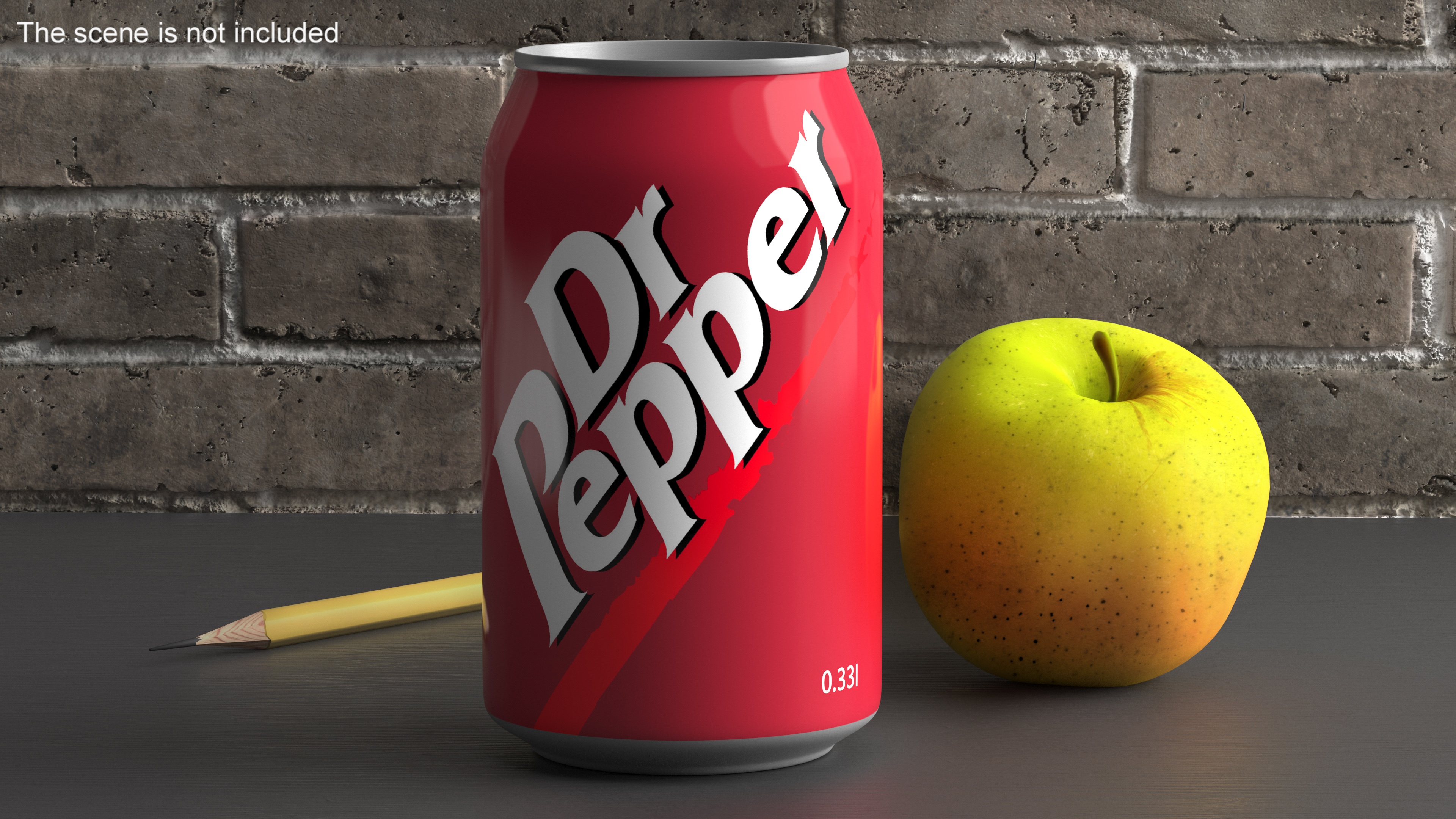 Refreshing Carbonated Drink Dr Pepper 033l 3D