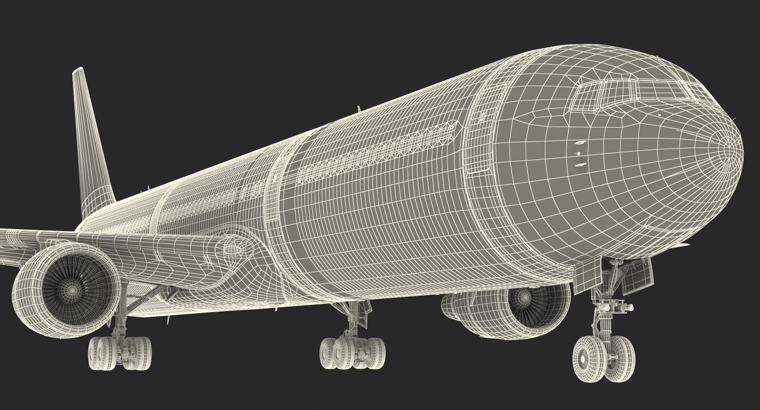 3D Boeing 767 400 with Interior Condor Flugdienst Rigged model