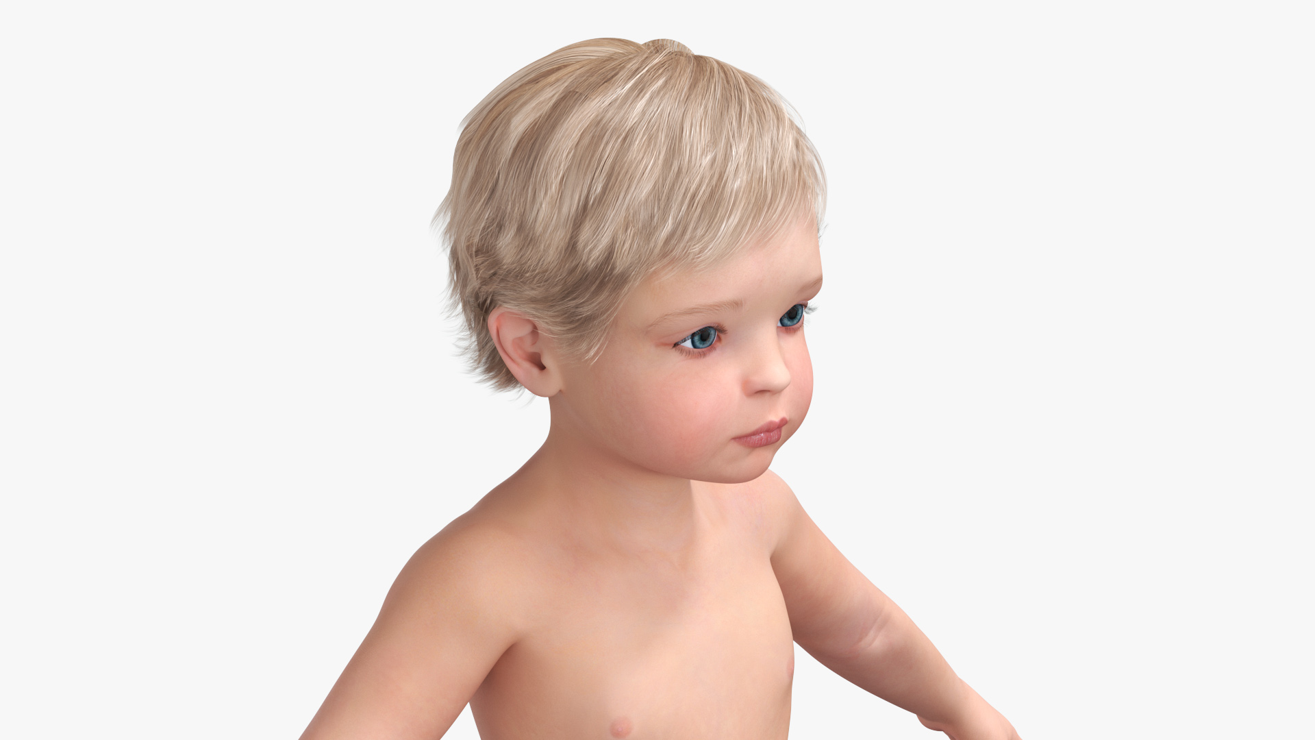 One Year Old Baby A-Pose 3D model