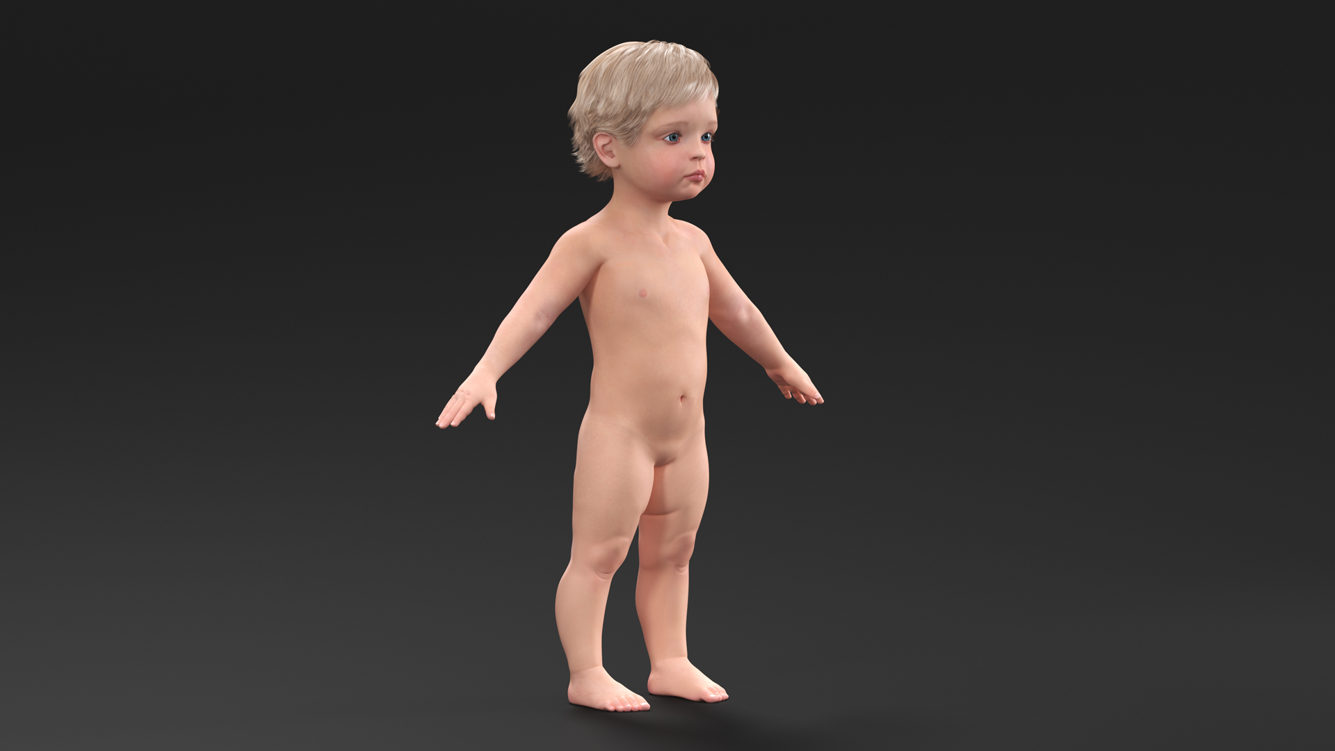 One Year Old Baby A-Pose 3D model