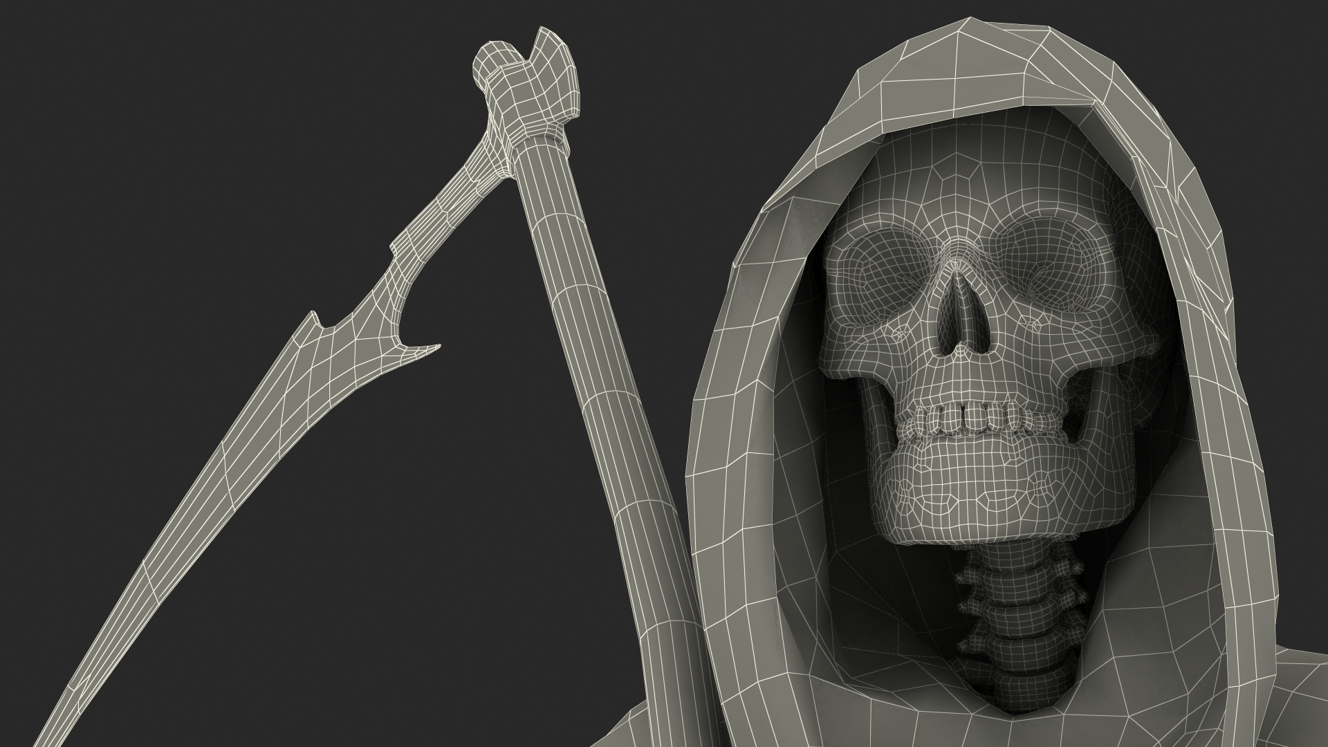 Death Holding a Scythe 3D