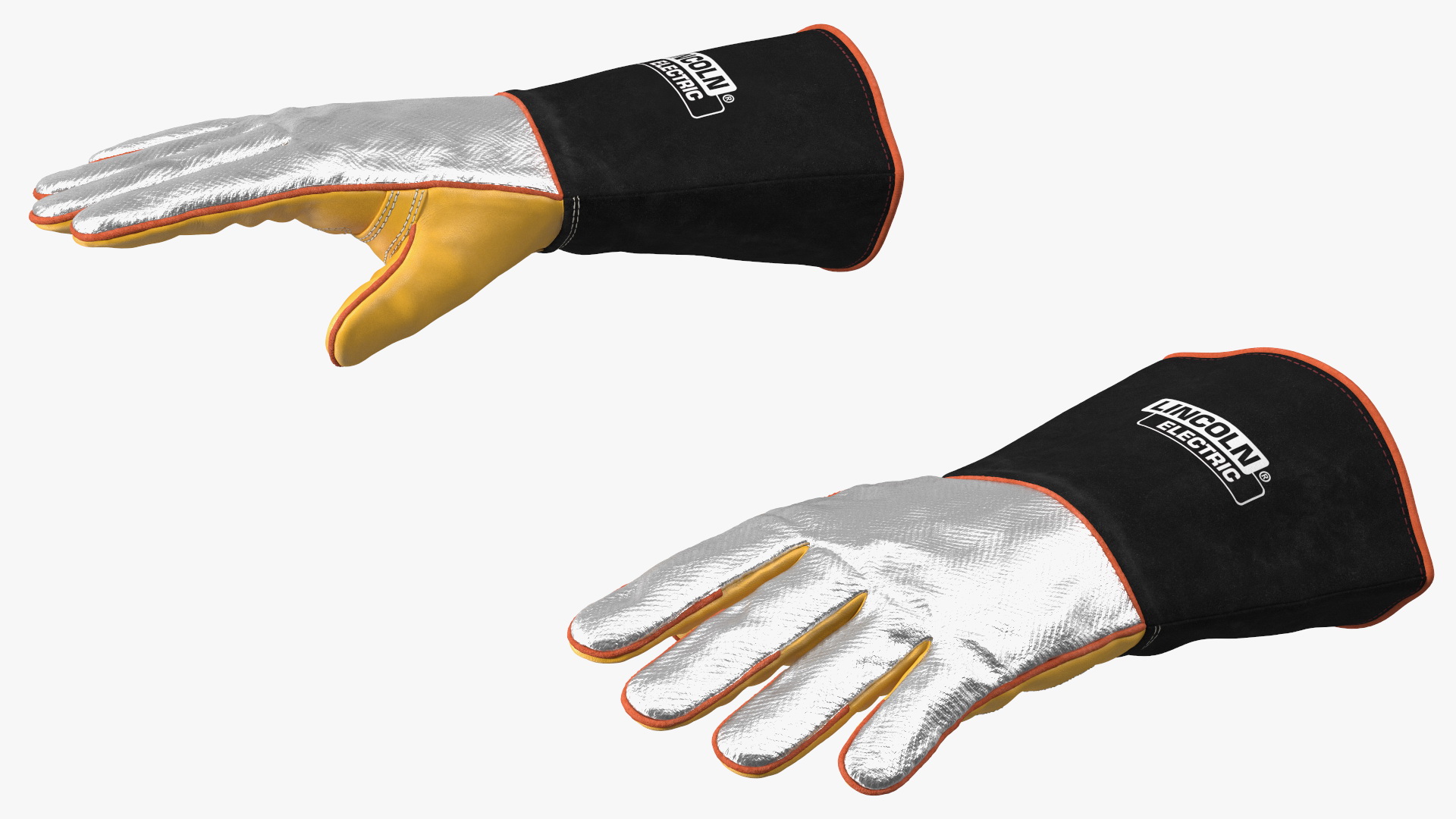 Lincoln Electric Reflective Heat Resistant Welding Gloves 3D