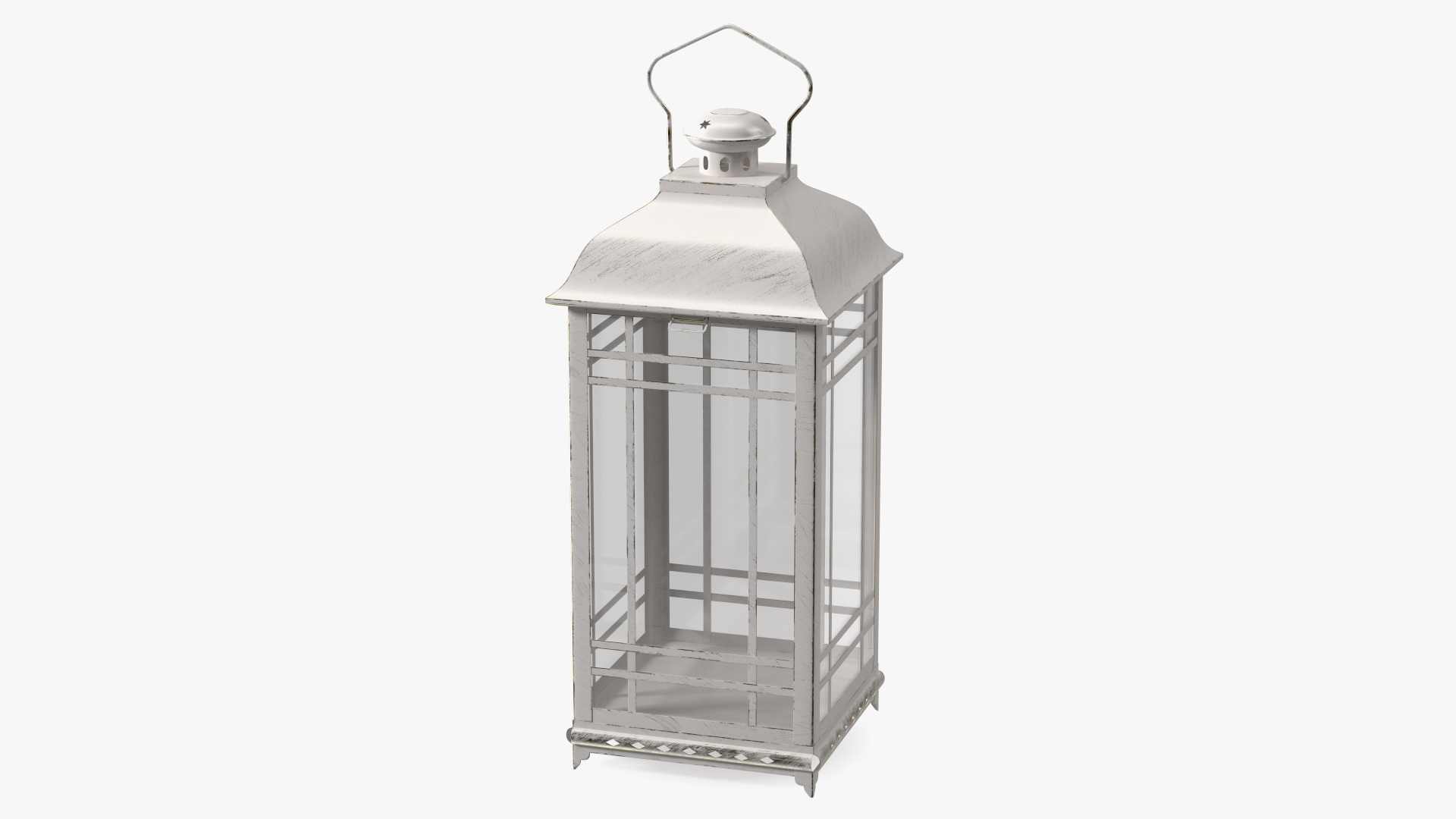 3D Candle Lantern Large Cream