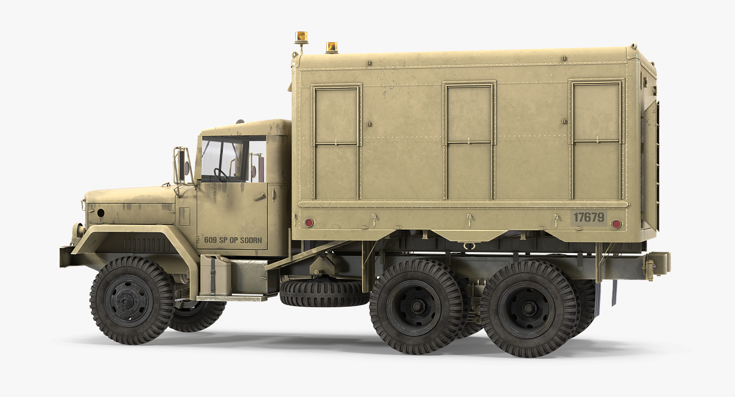 M109 Shop Van Desert Rigged 3D