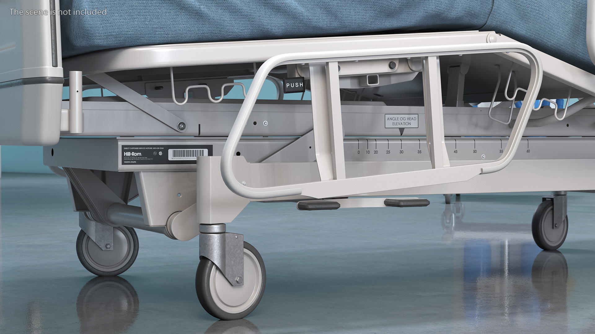 Patient on Hospital Bed 2 Rigged 3D