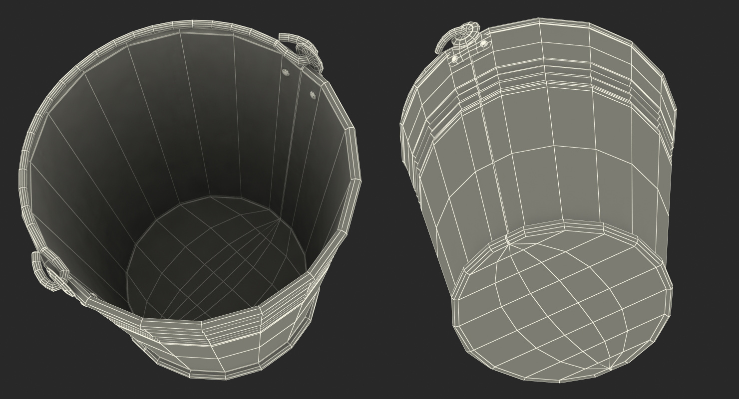 3D Old Metal Bucket