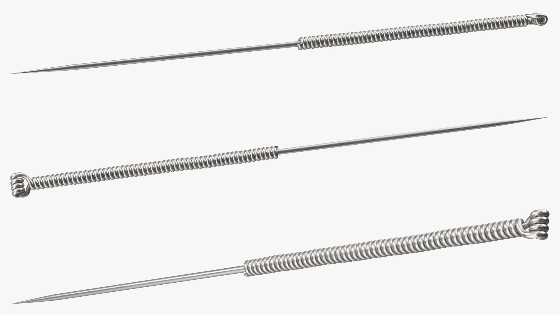 3D Small Acupuncture Needle Silver