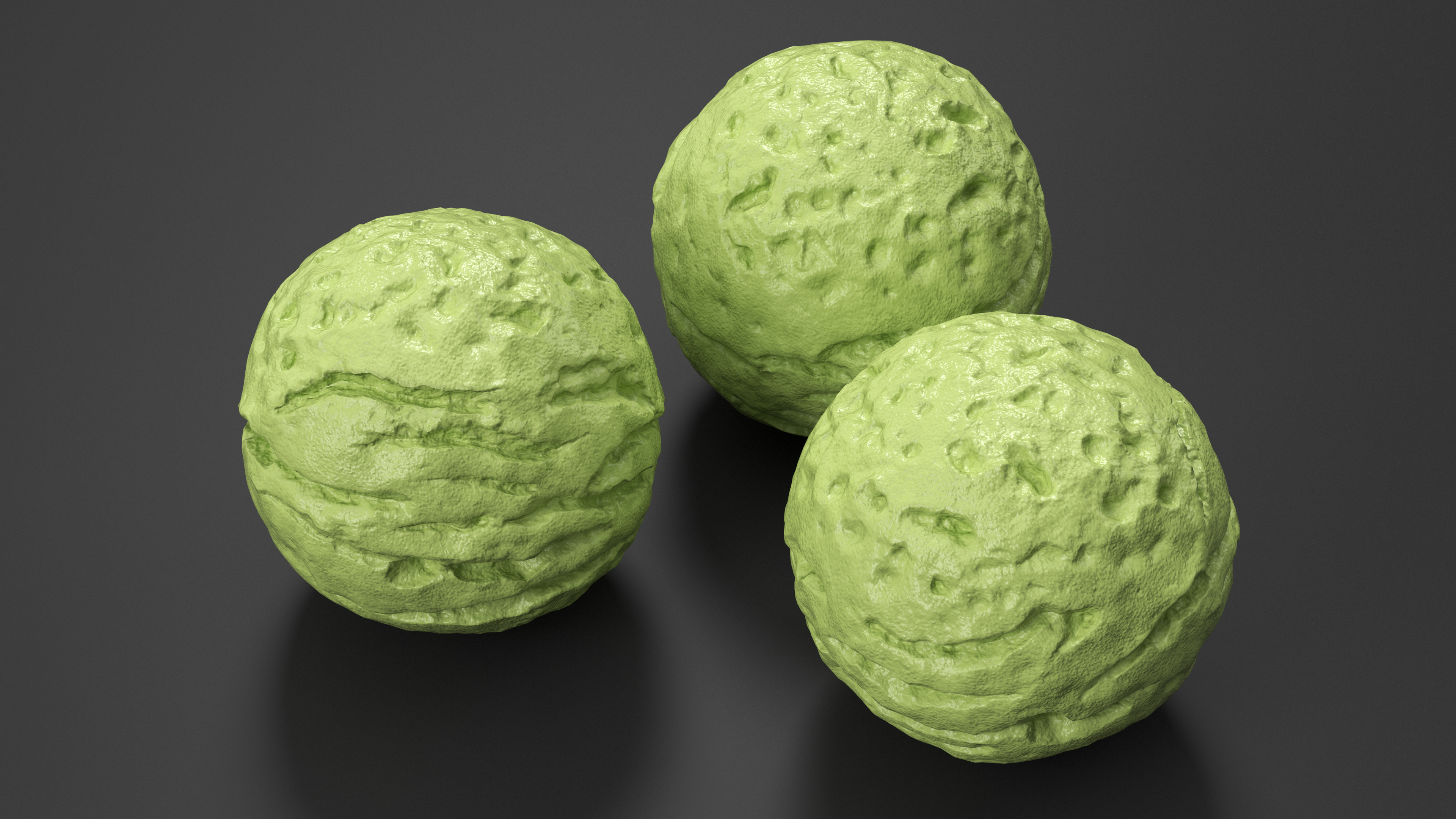 3D Pistachio Flavor Ice Cream Ball