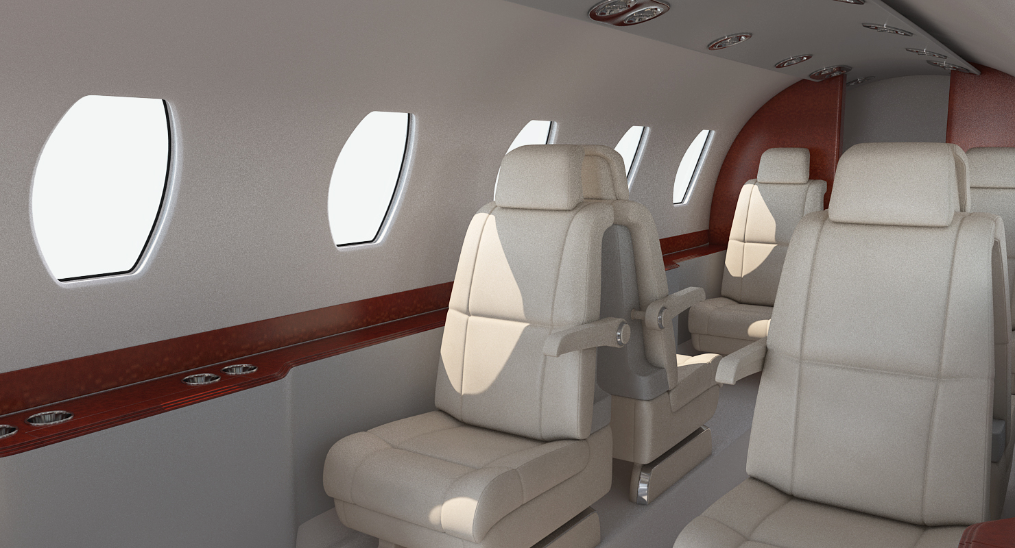 Business Jet Cessna Citation X with Interior 3D model