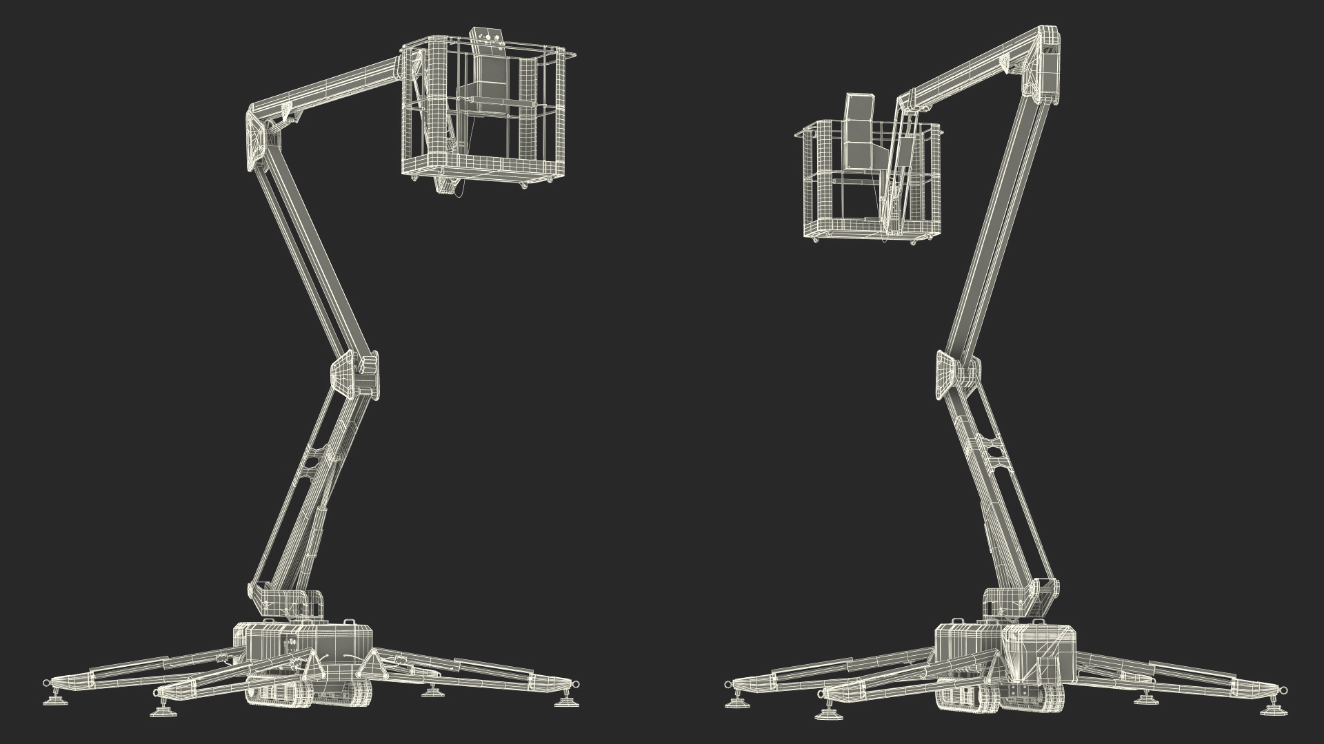 3D model Boom Lift With Crawler Chassis