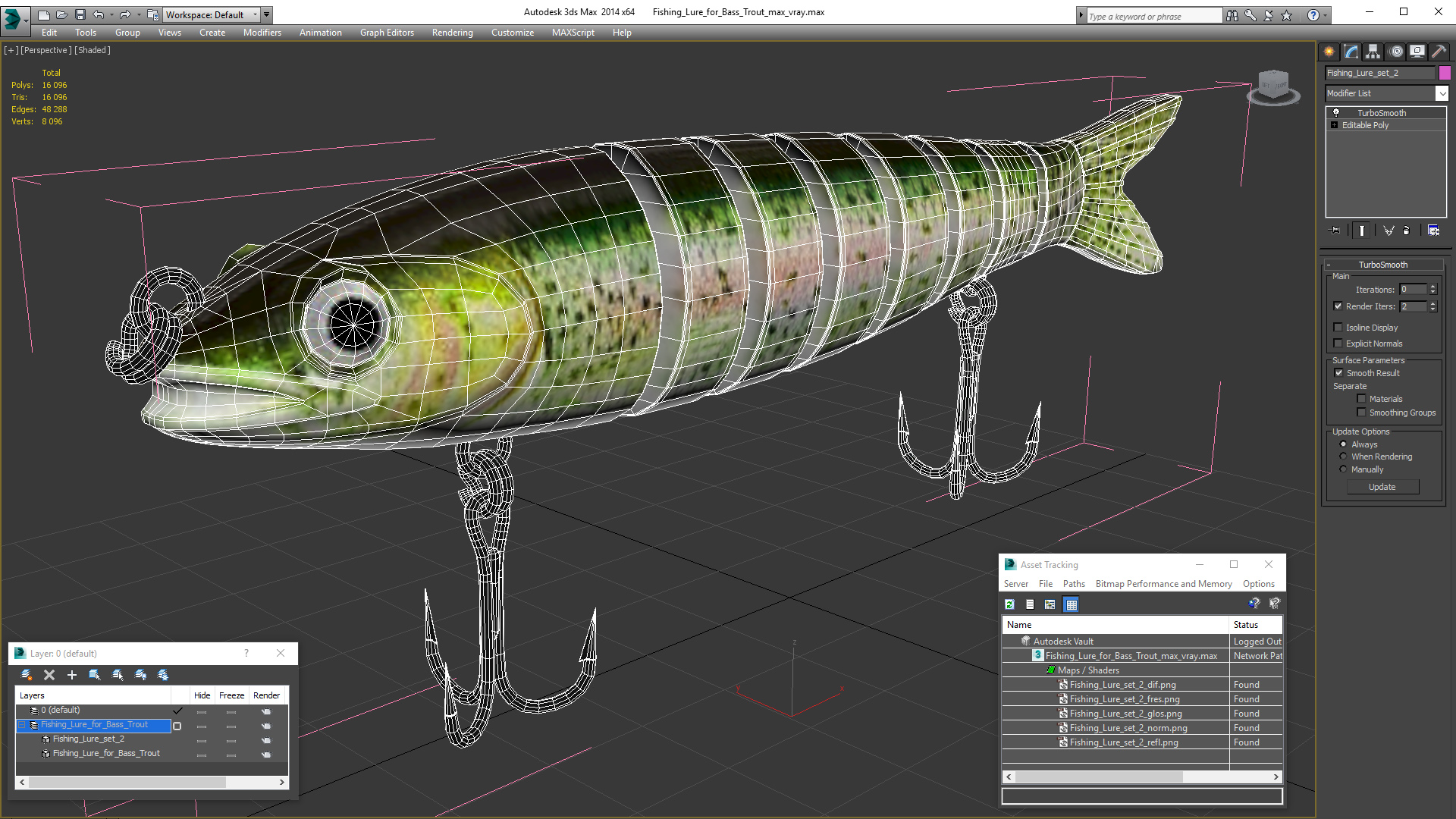 Fishing Lure for Bass Trout 3D