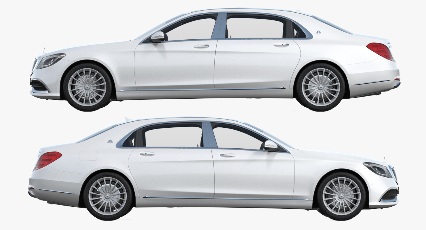 3D Mercedes S560 Maybach Rigged model