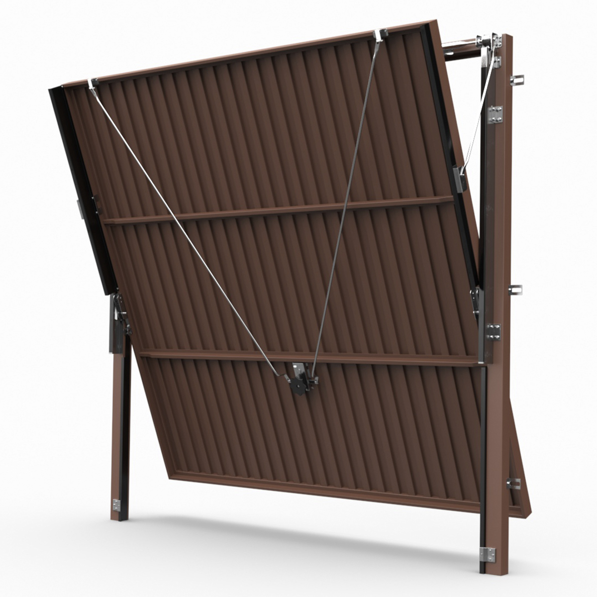 3D model Folding Automatic Garage Door Rigged for Cinema 4D