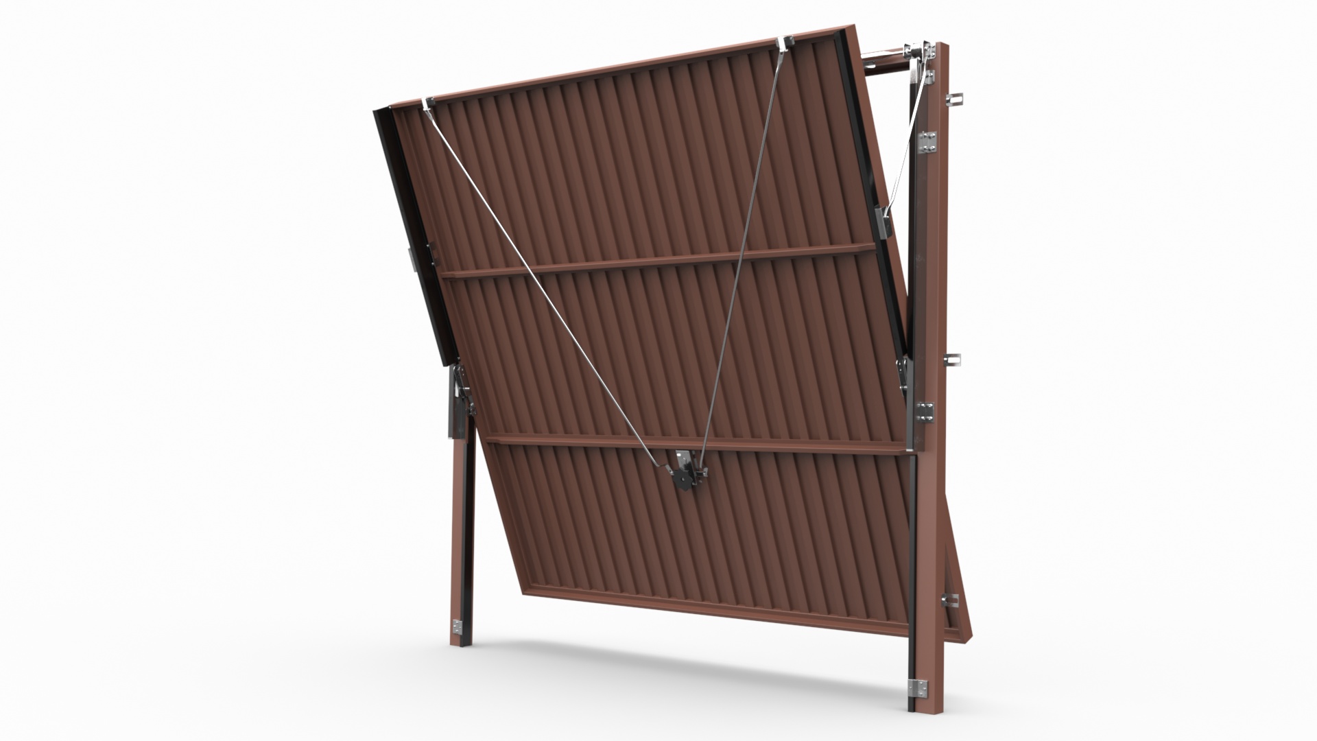 3D model Folding Automatic Garage Door Rigged for Cinema 4D