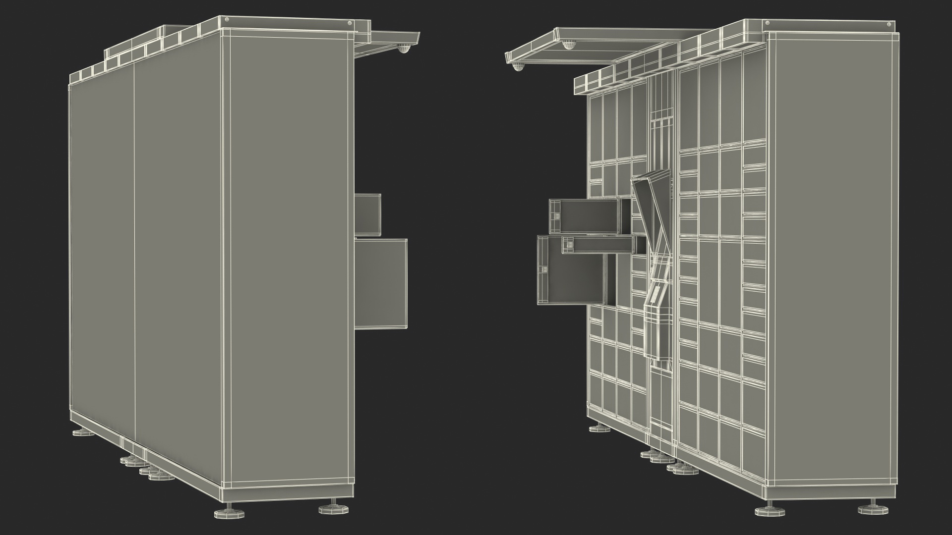 Post Parcel Lockers 3D model