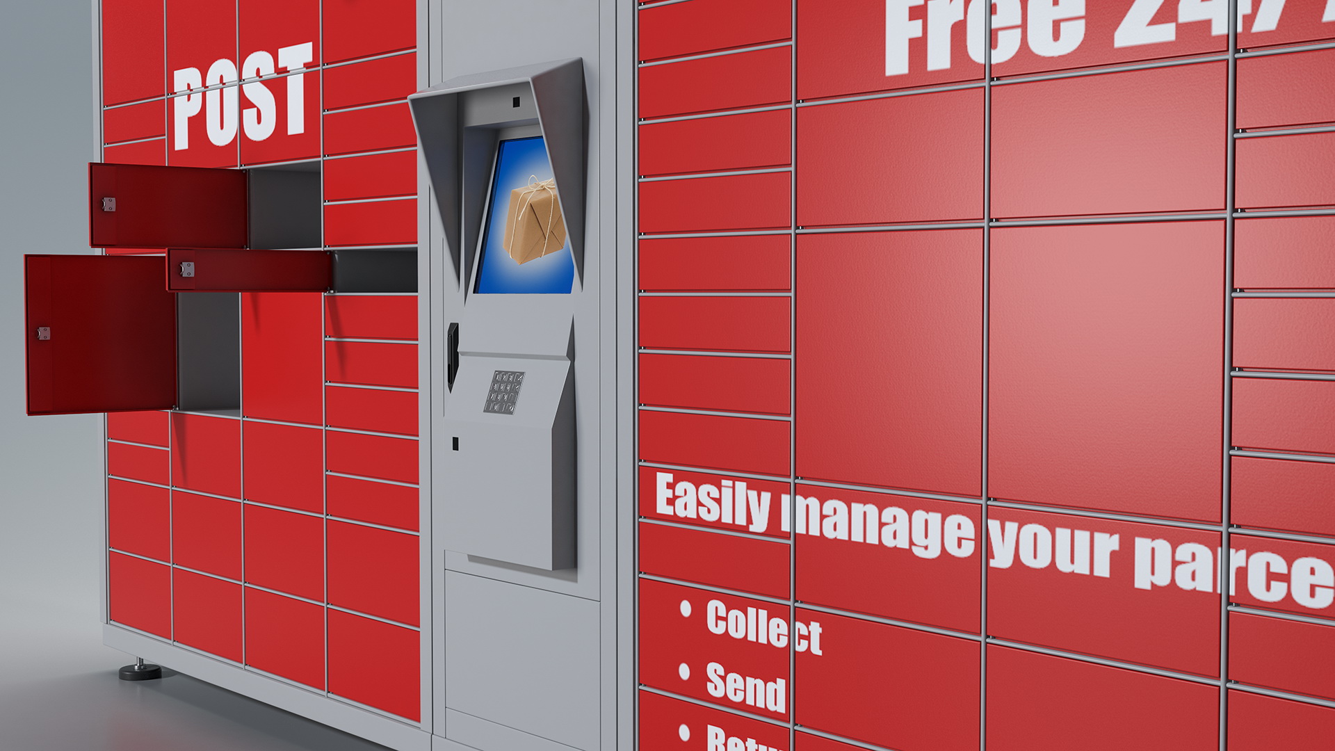 Post Parcel Lockers 3D model