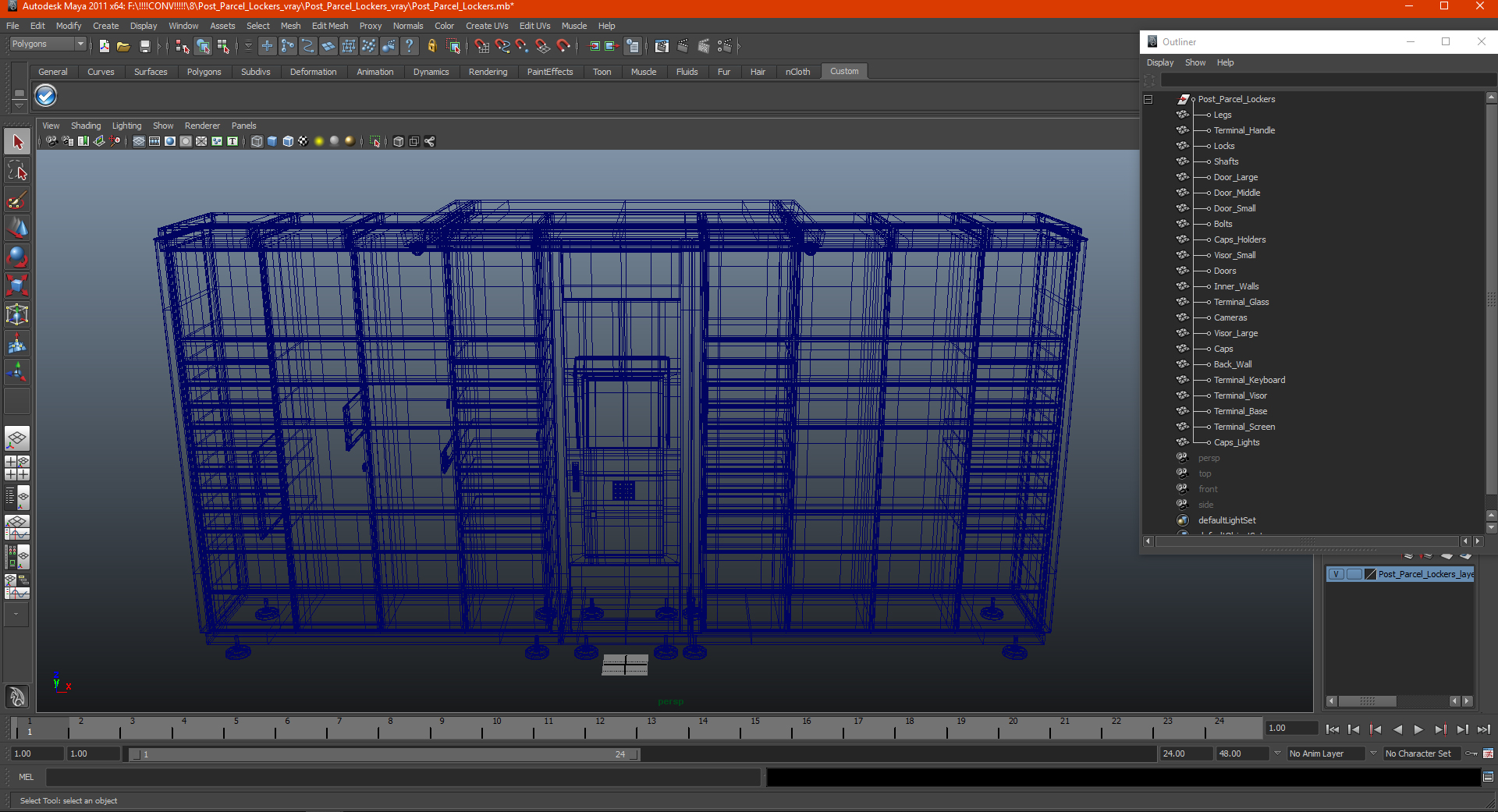 Post Parcel Lockers 3D model