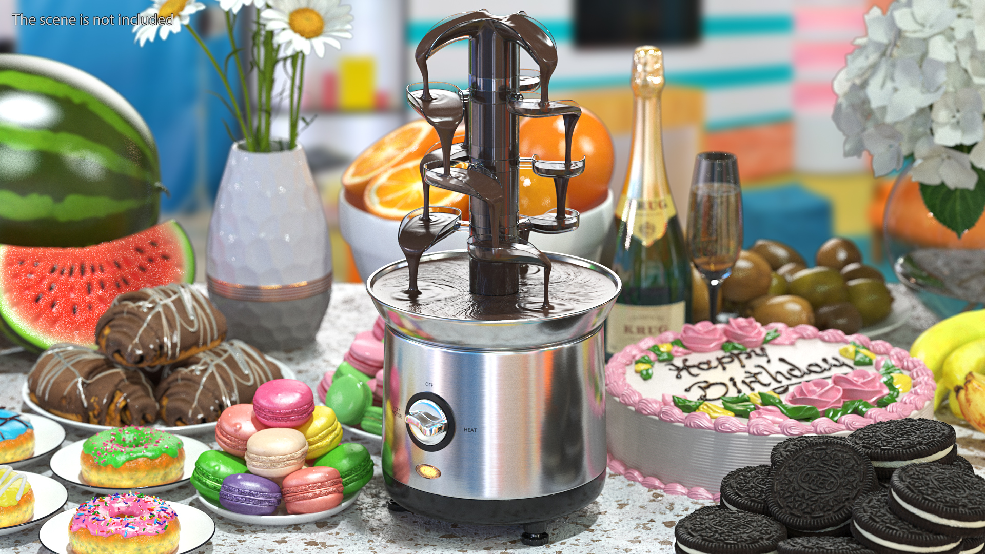 3D Cascading Chocolate Fountain Machine