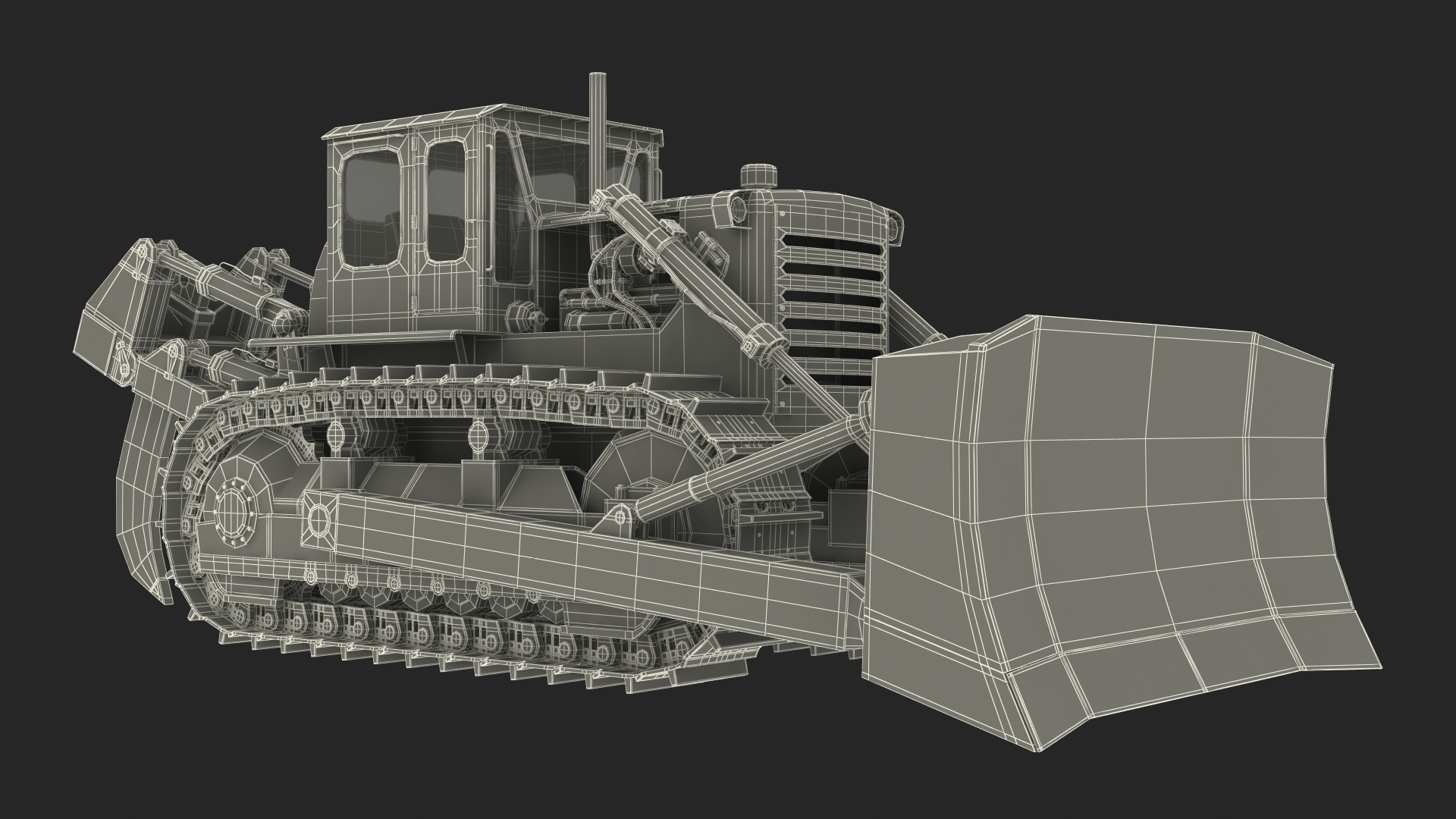 3D Crawler Dozer model