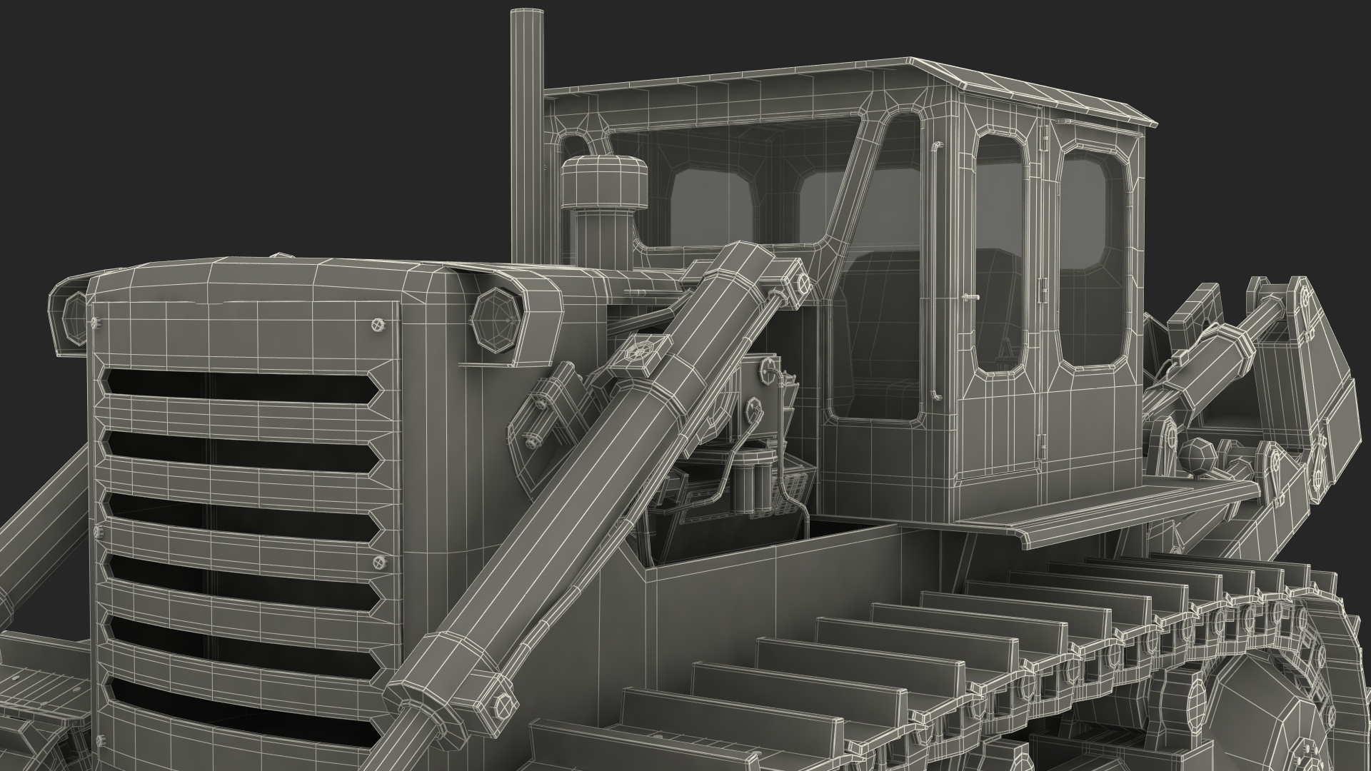 3D Crawler Dozer model