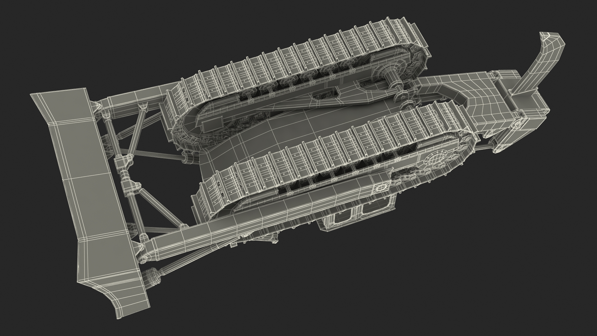 3D Crawler Dozer model