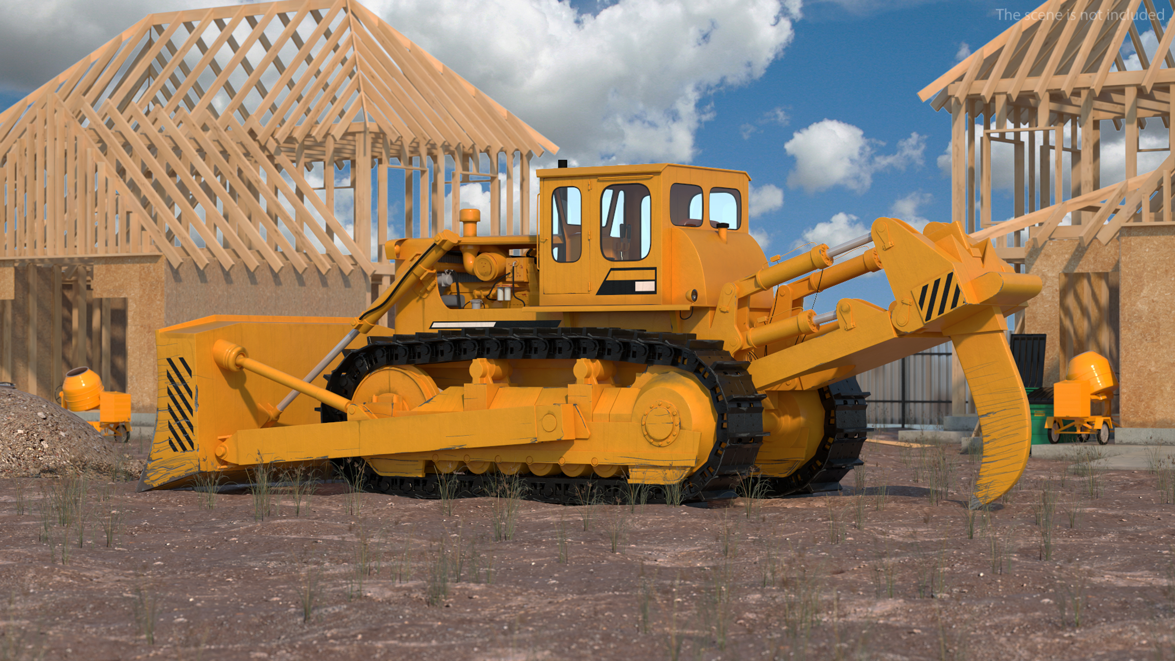 3D Crawler Dozer model