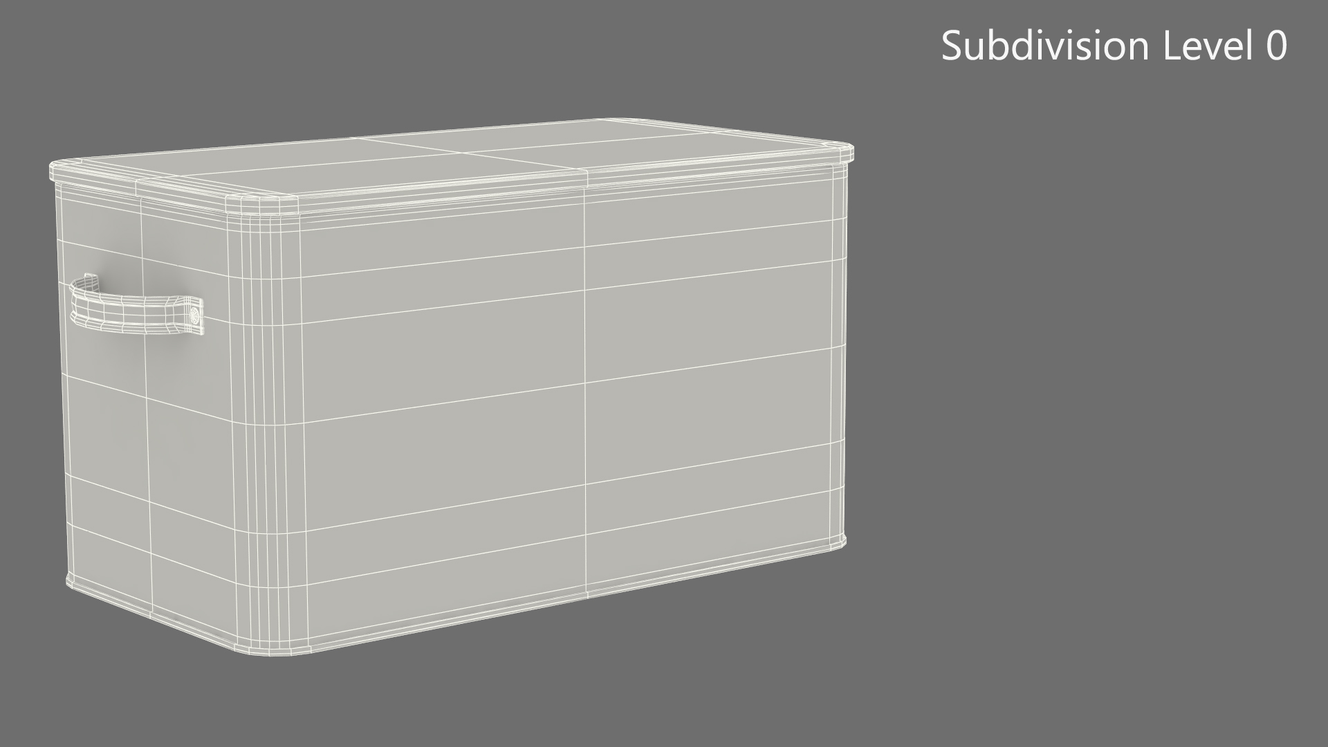 Kitchen Bread Box White Small 3D model