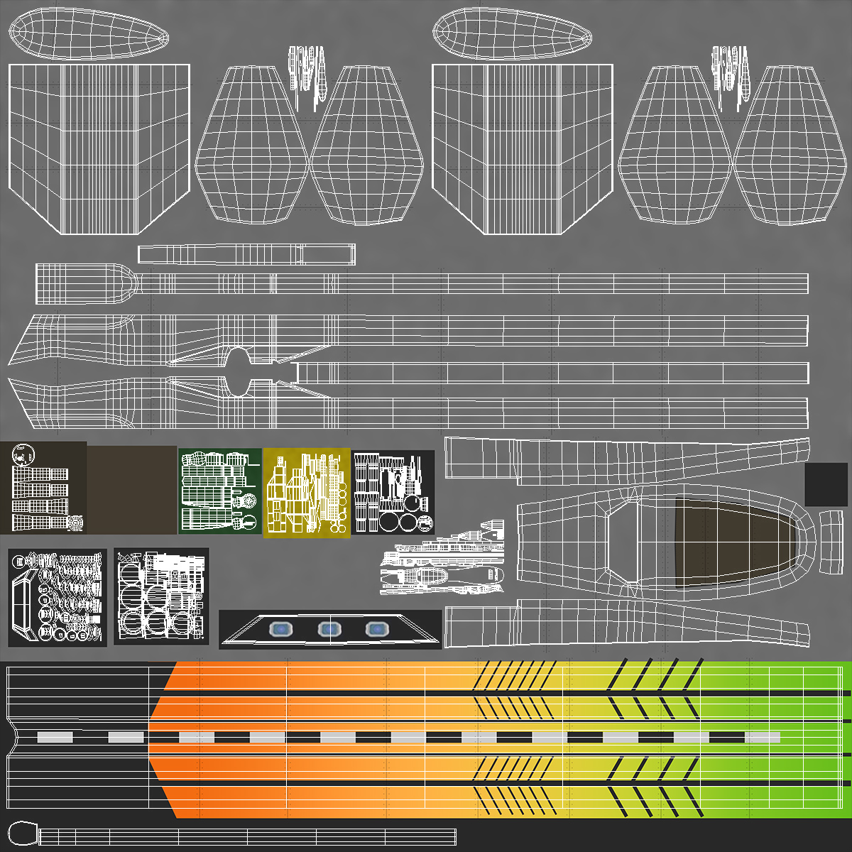 3D model Refueling Boom Extended Rigged