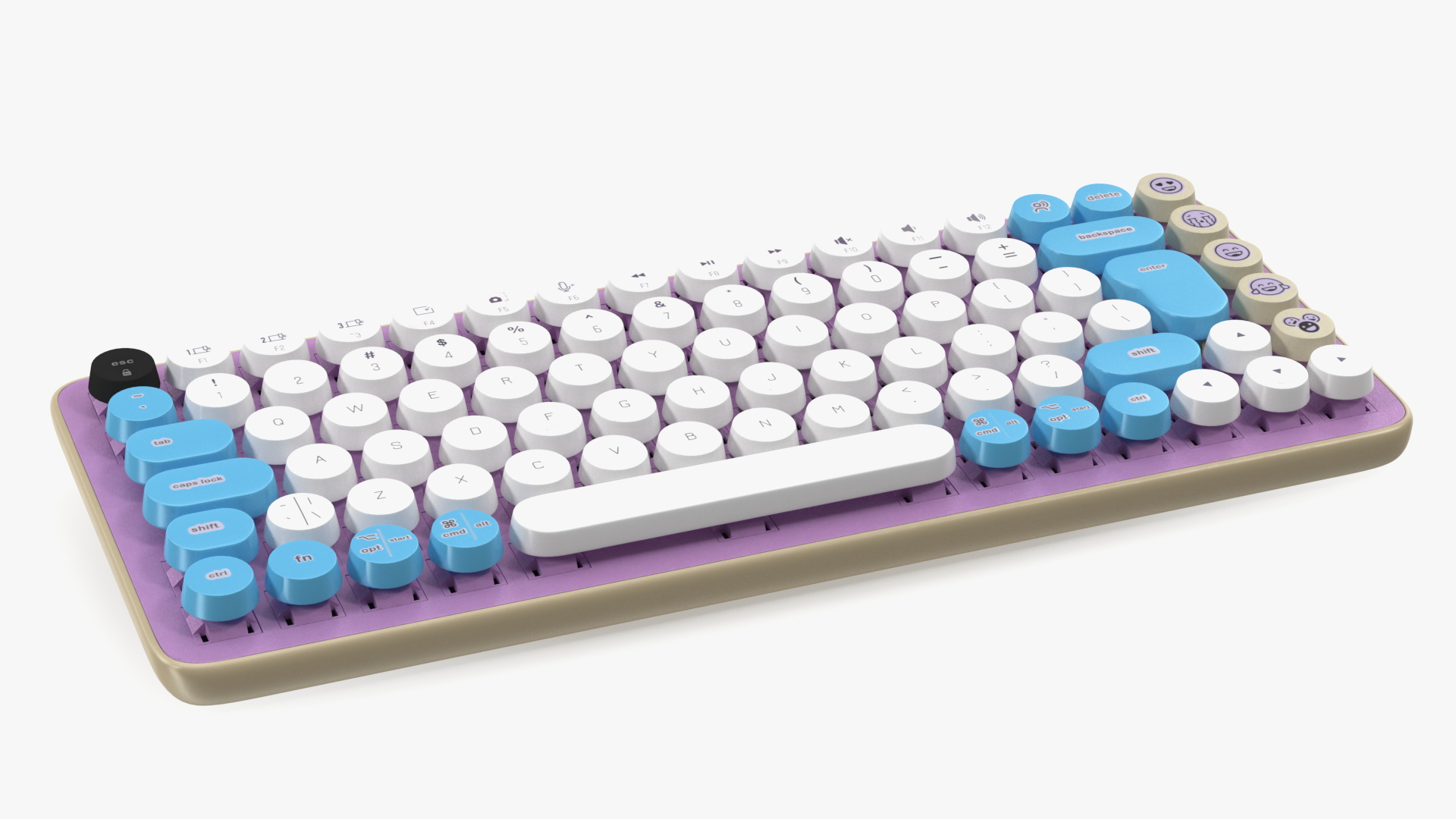 3D model Mechanical Keyboard with Emoji Keys