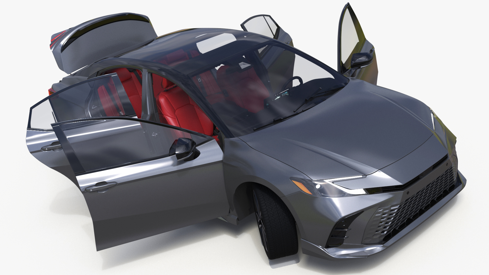 2025 Sedan Gray Rigged 3D