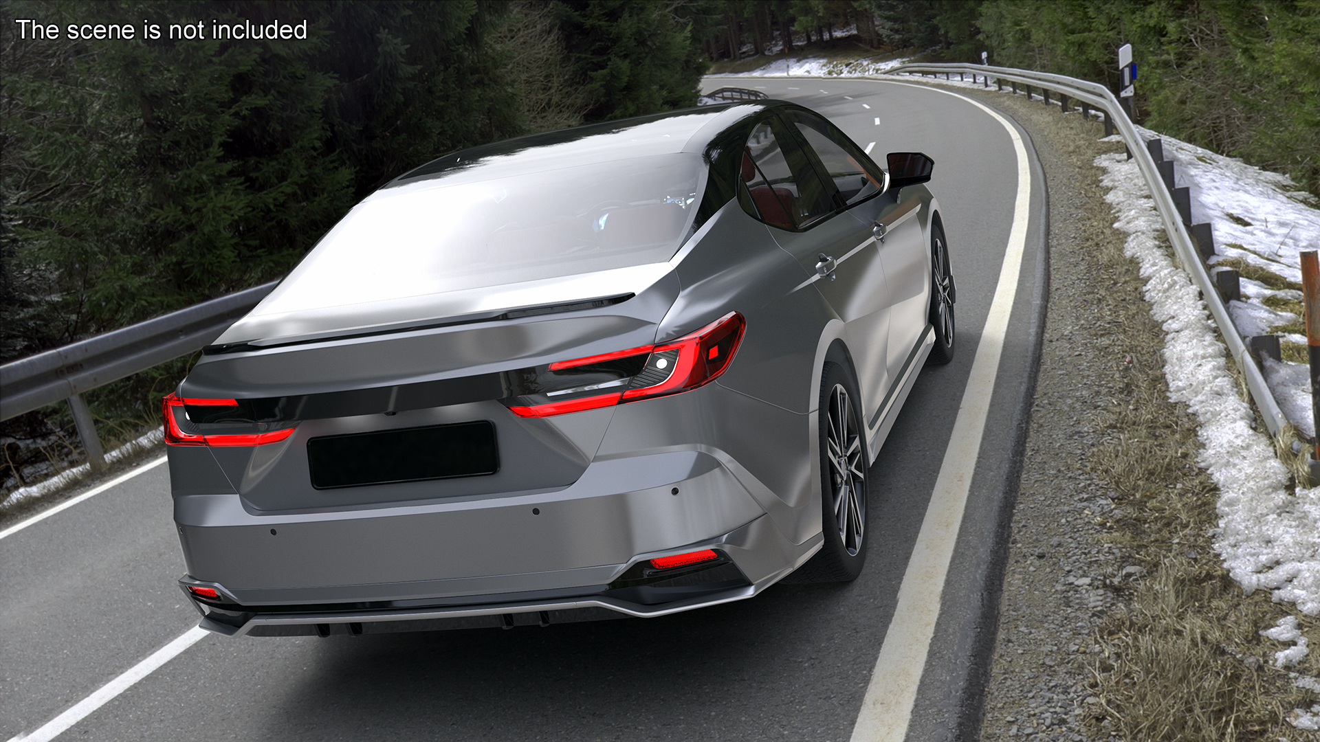 2025 Sedan Gray Rigged 3D