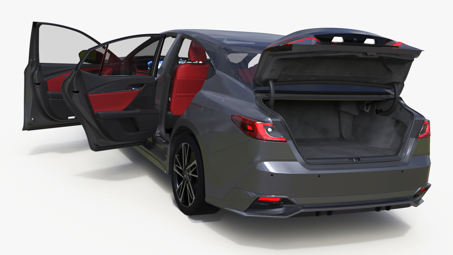 2025 Sedan Gray Rigged 3D