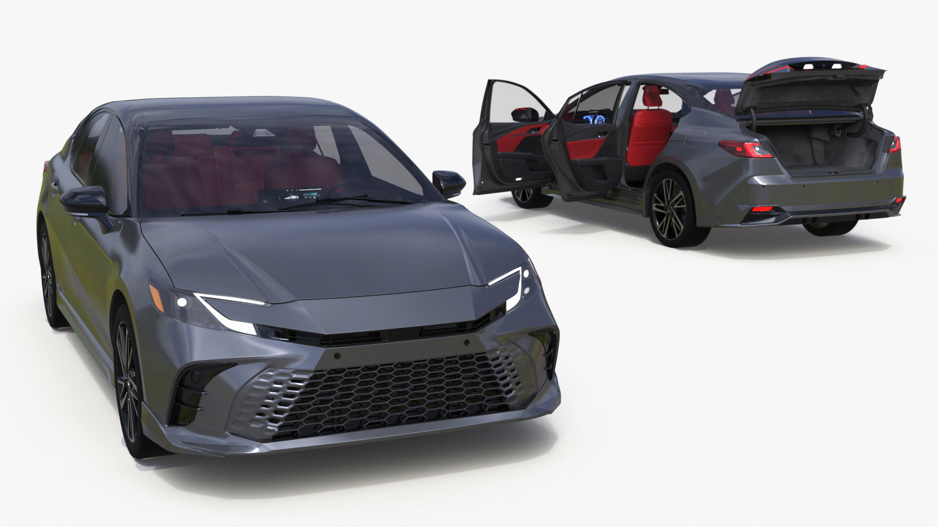 2025 Sedan Gray Rigged 3D