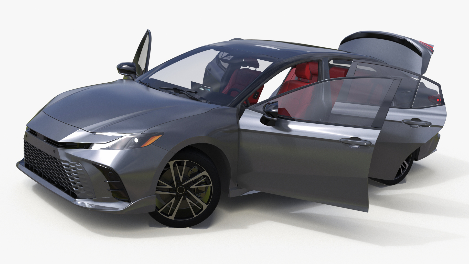 2025 Sedan Gray Rigged 3D