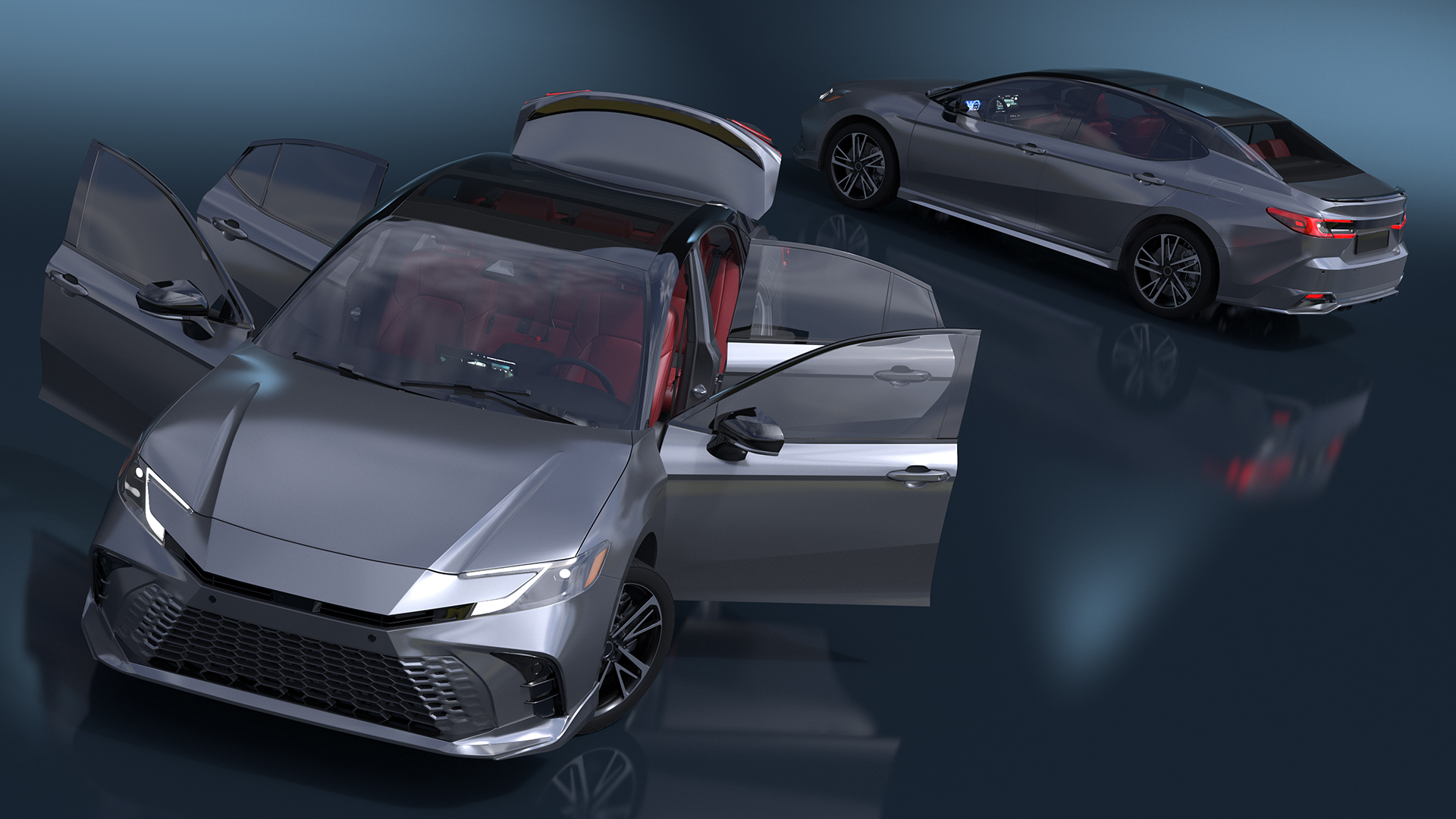 2025 Sedan Gray Rigged 3D