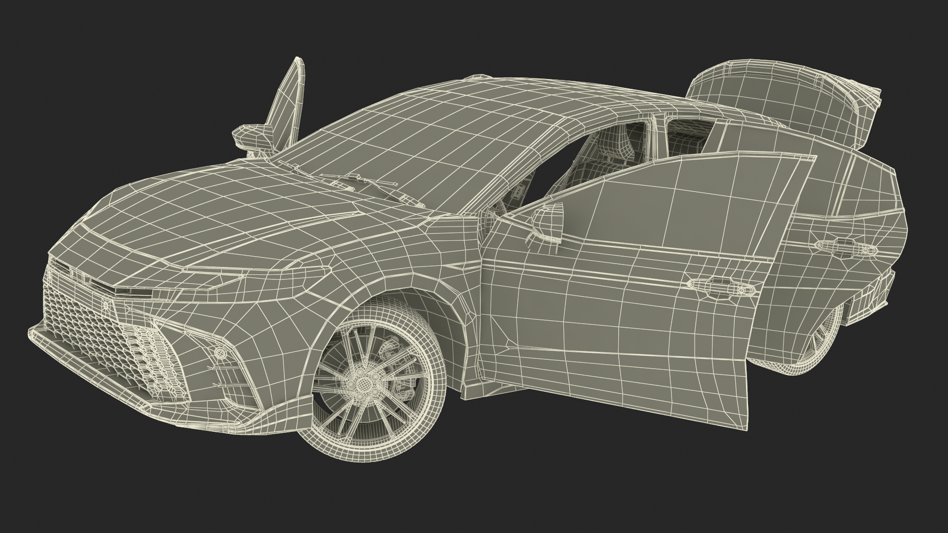 2025 Sedan Gray Rigged 3D