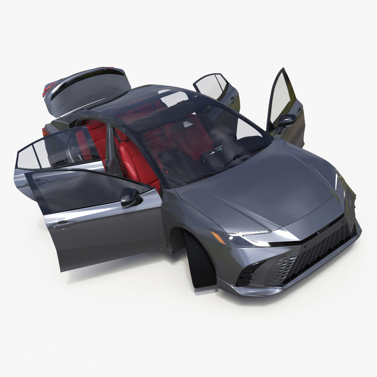 2025 Sedan Gray Rigged 3D