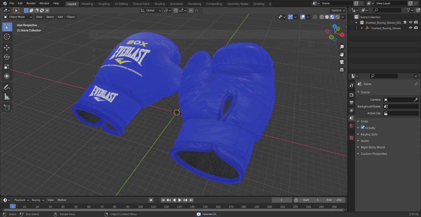 Everlast Boxing Gloves 3D