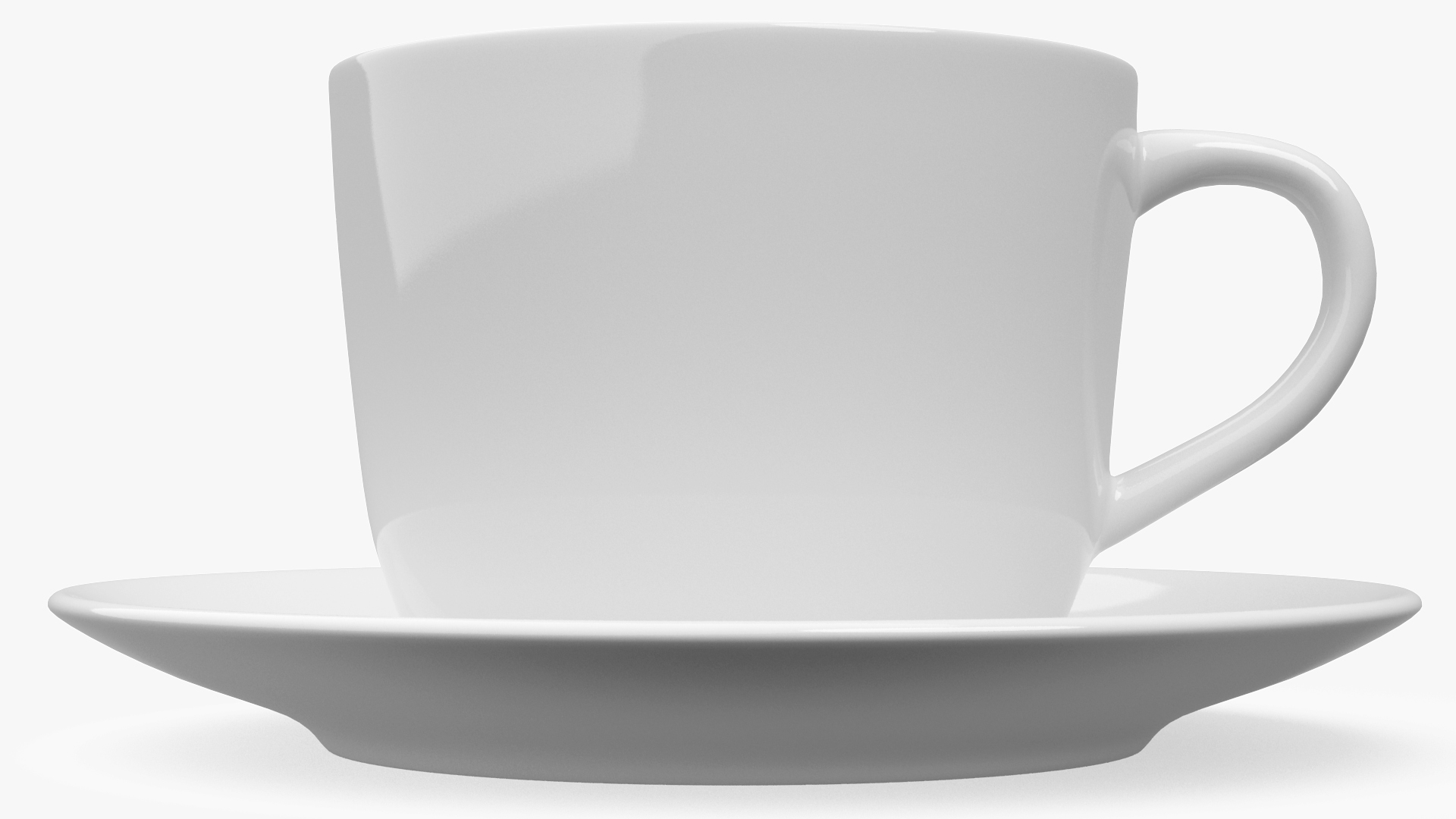 3D model Latte Art Coffee Cup on Saucer