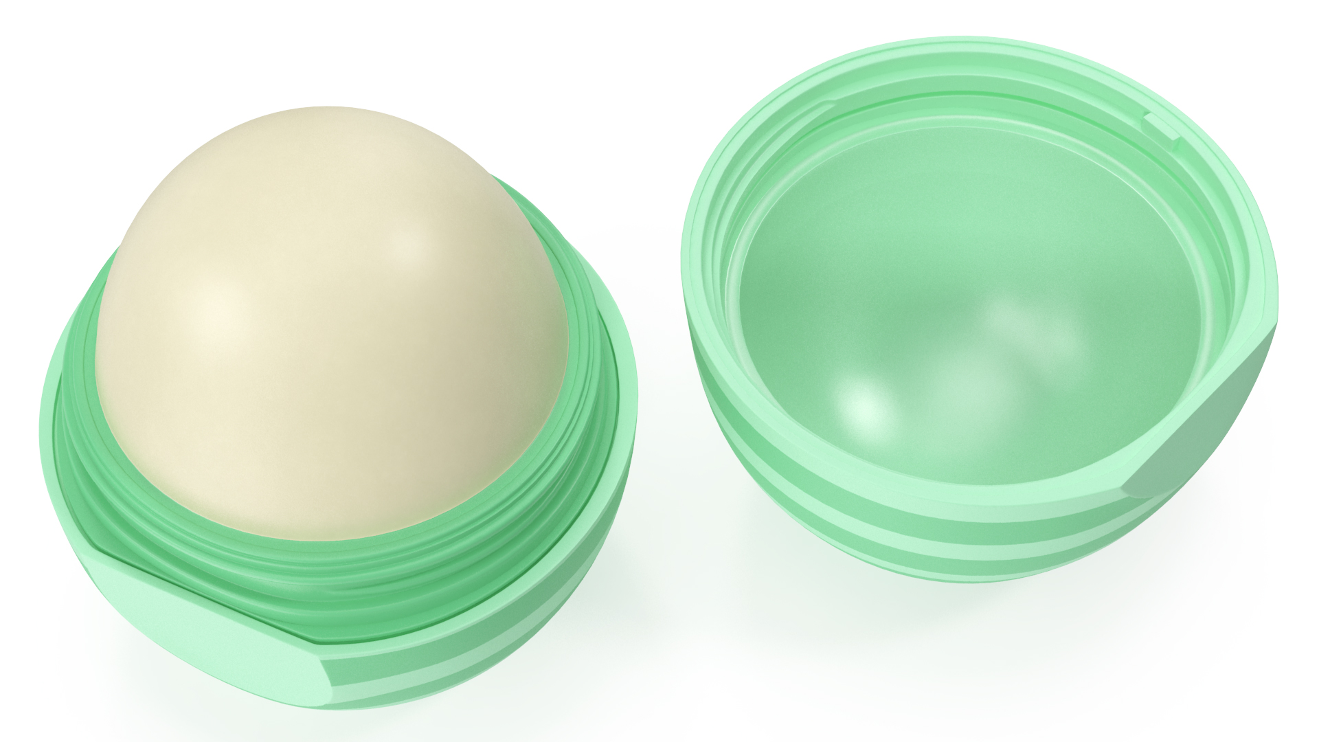 Lip Skin Care Green Stripes Closed 3D model