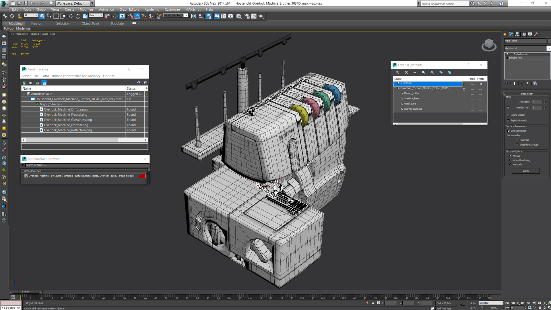 3D model Household Overlock Machine Brother 1034D