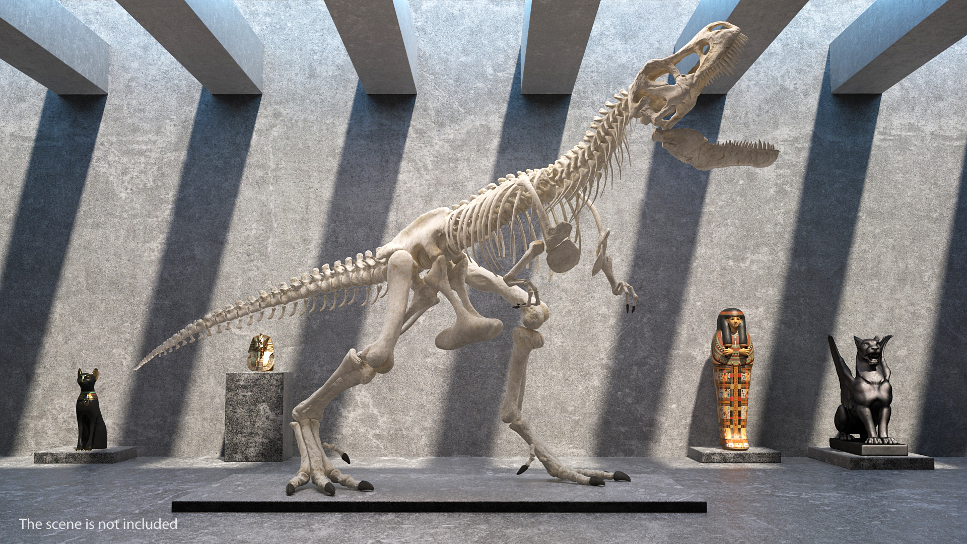 3D model Tyrannosaurus Rex Skeleton Standing Pose