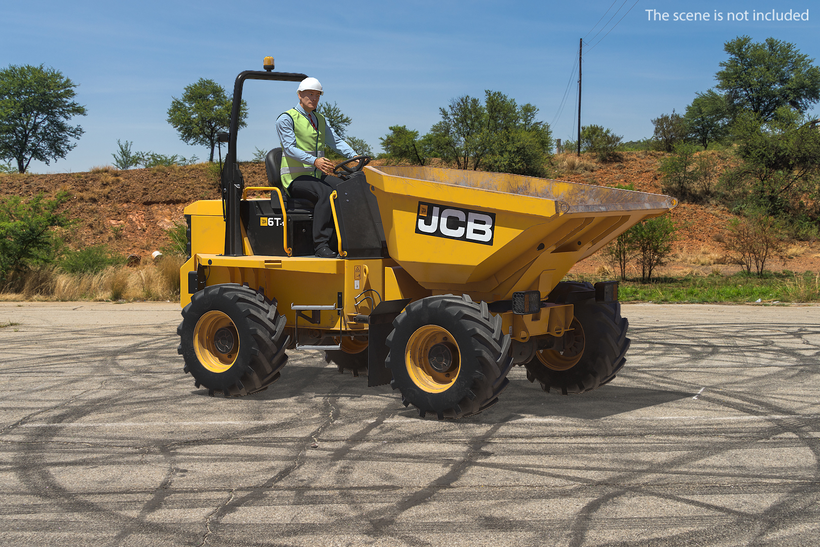 3D JCB 6T-1 Site Dumper Dirty