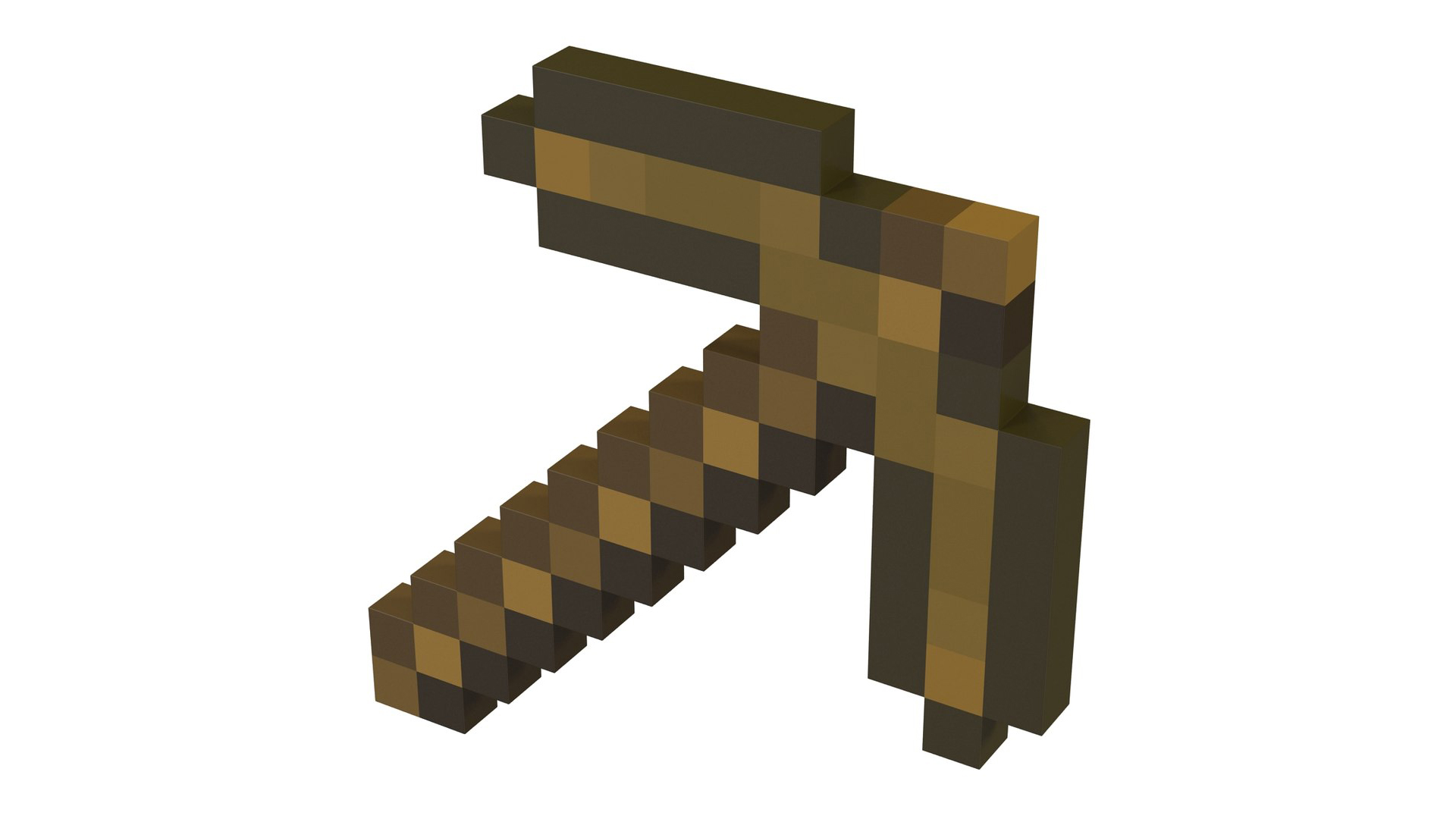 Minecraft Wooden Pickaxe 3D model