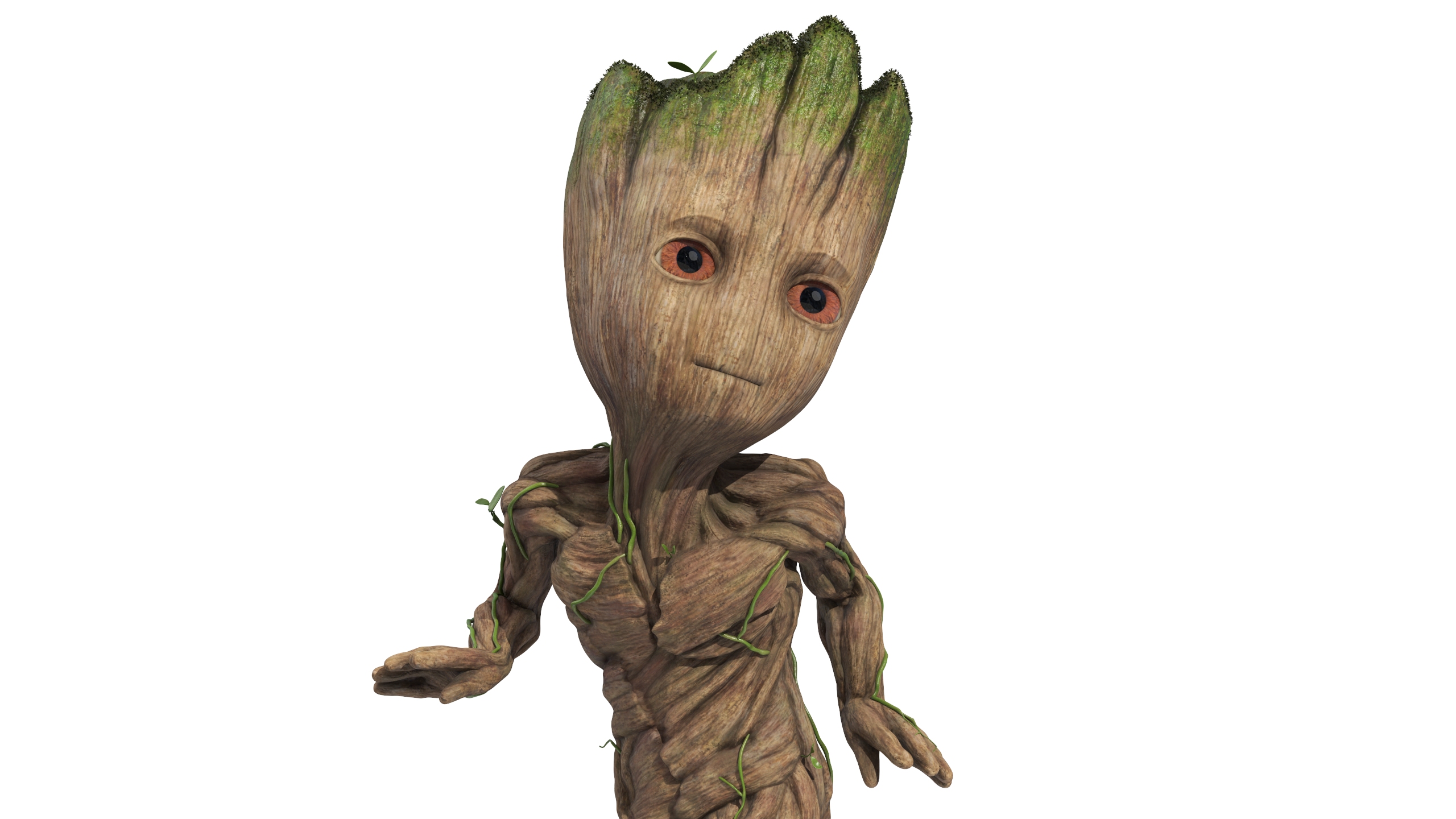 3D model Little Groot Character from Marvel Rigged for Cinema 4D