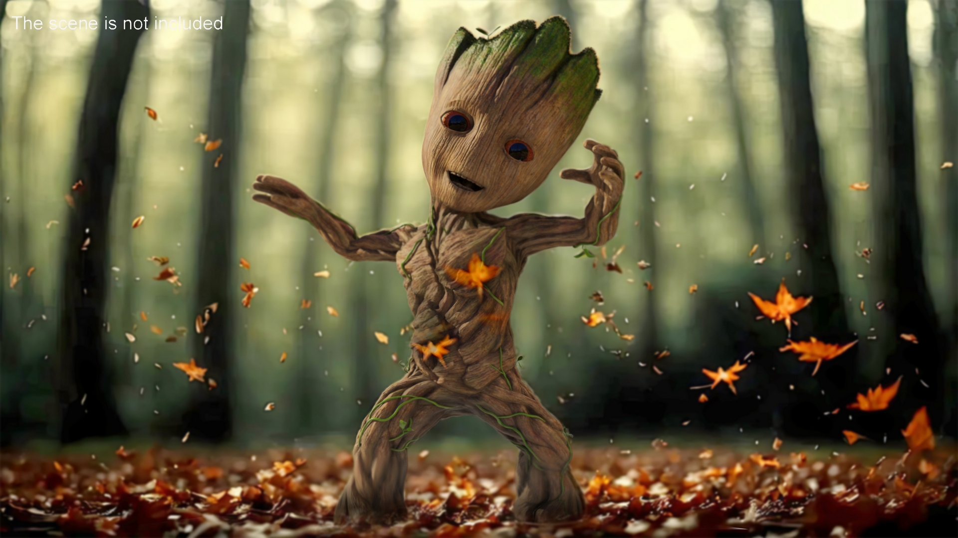 3D model Little Groot Character from Marvel Rigged for Cinema 4D