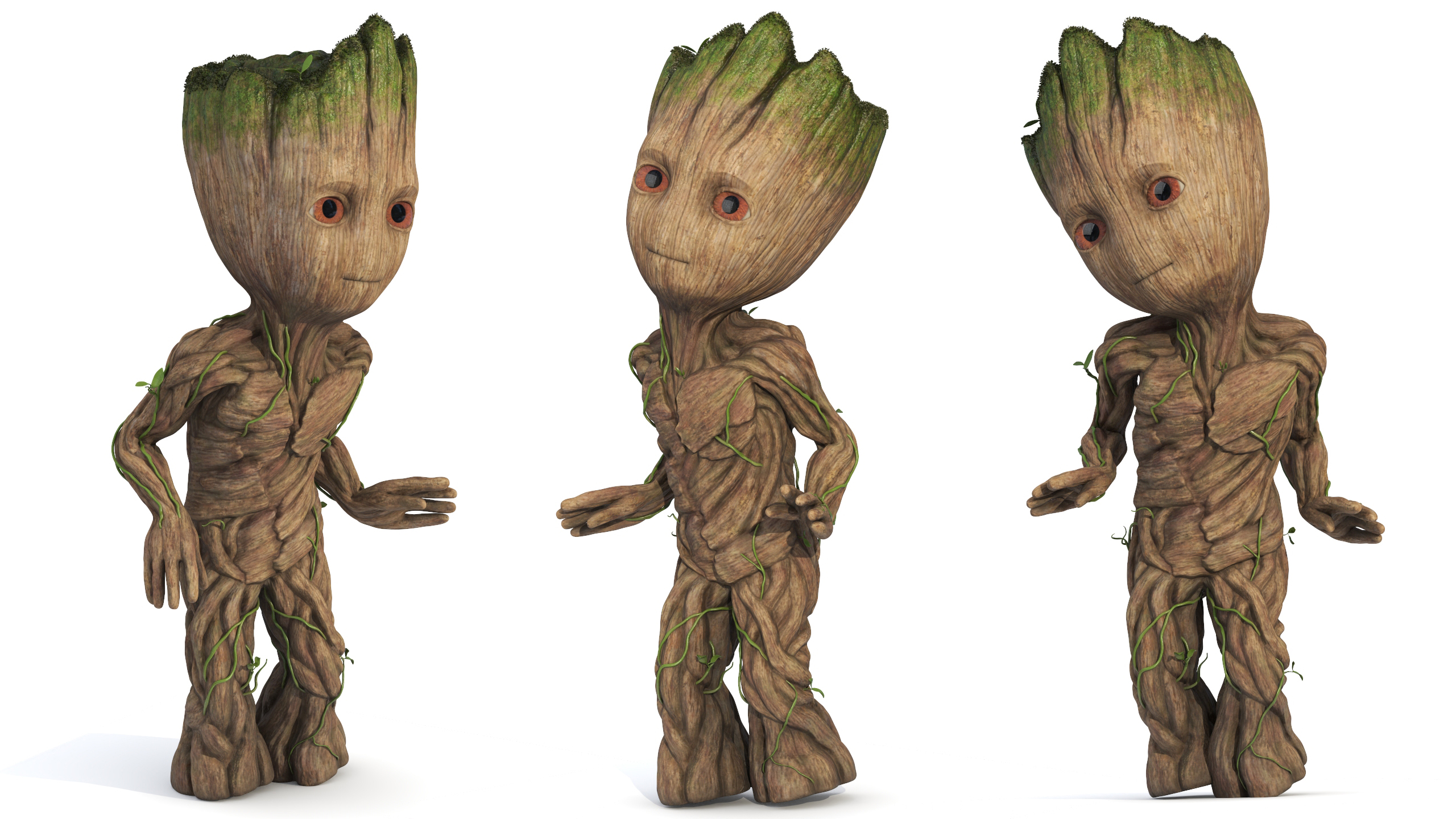 3D model Little Groot Character from Marvel Rigged for Cinema 4D