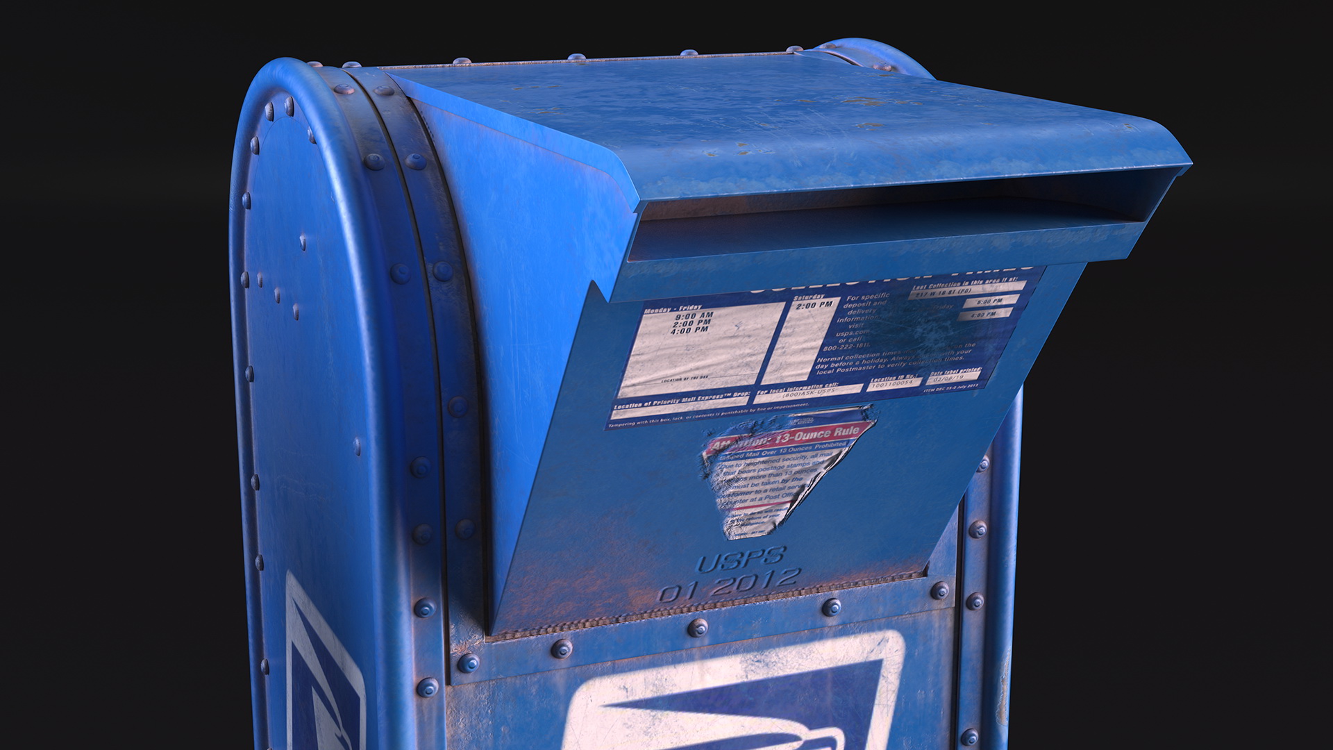 3D model US Old Mail Box