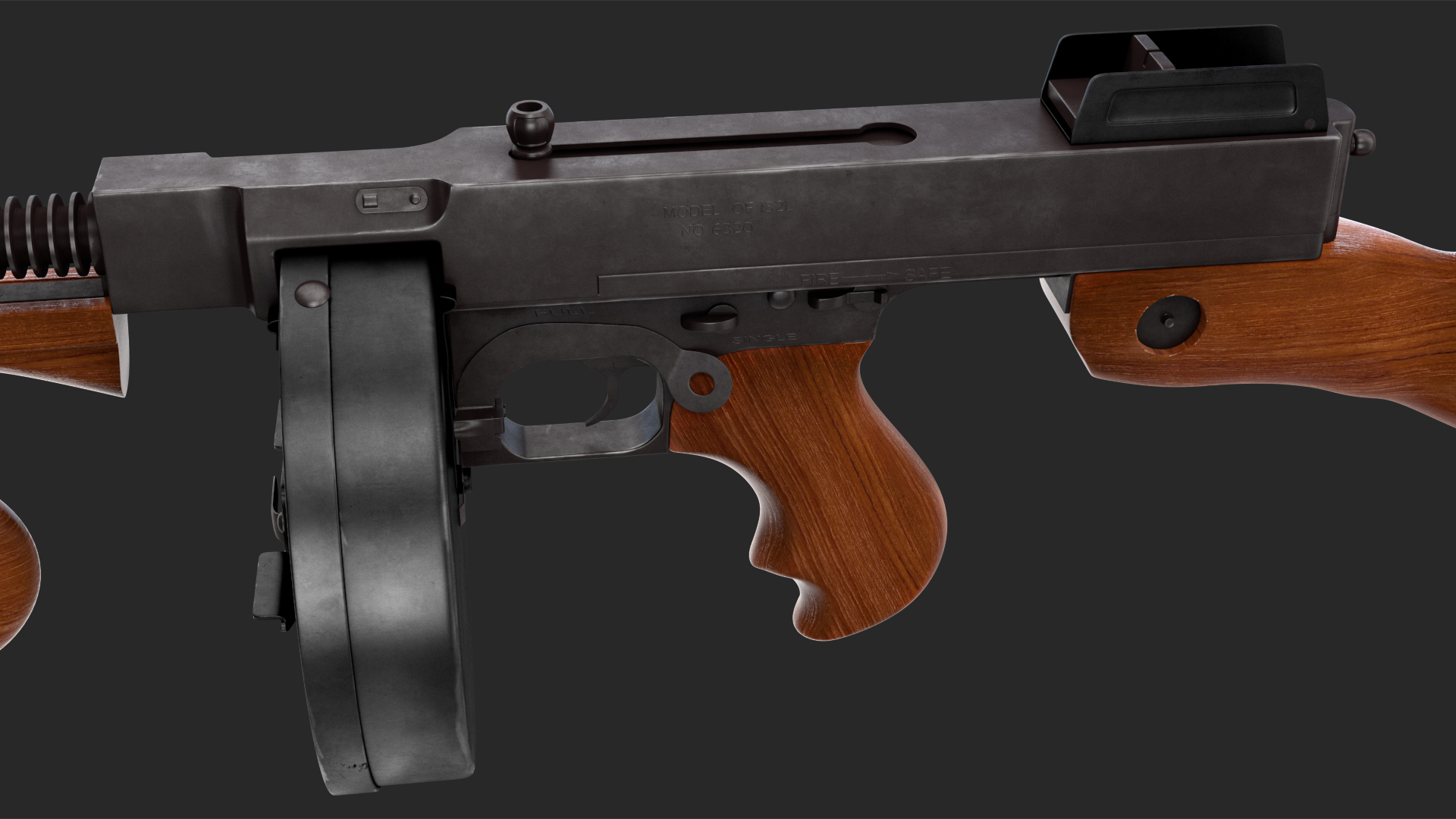 3D Thompson Submachine Gun model