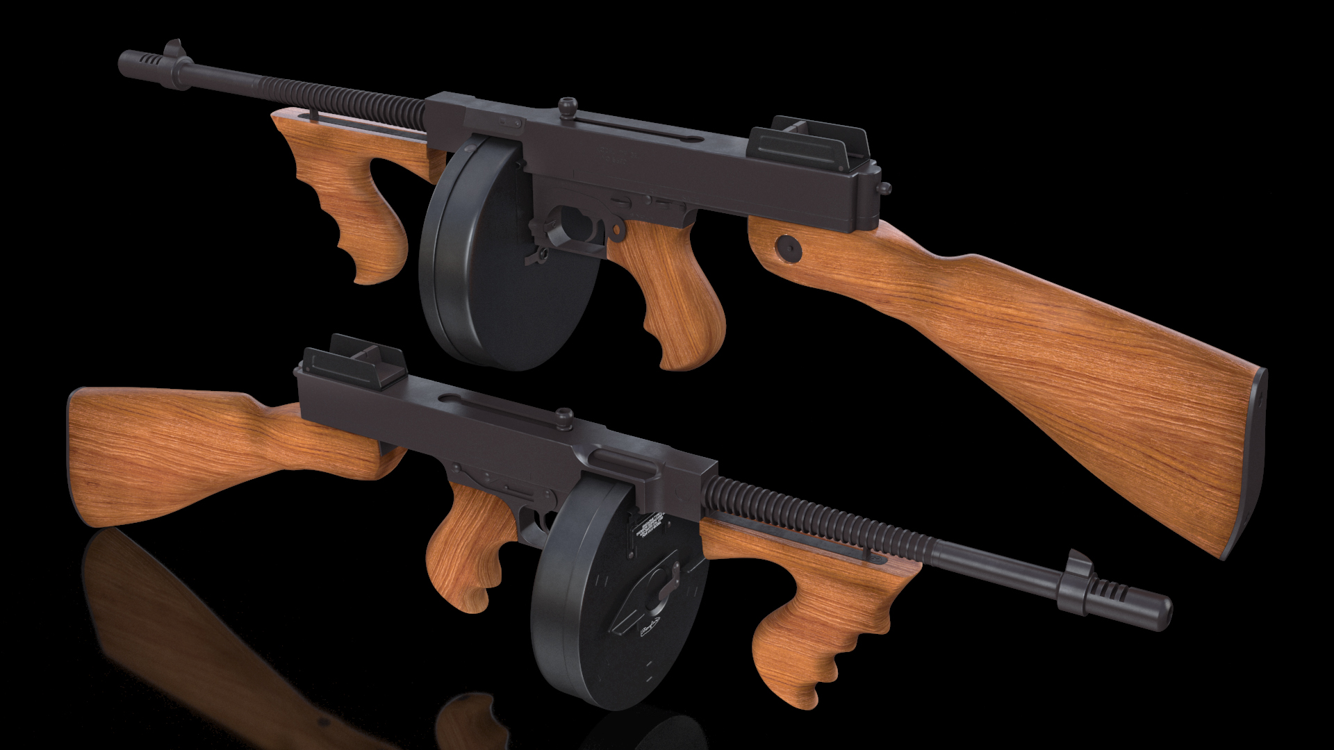 3D Thompson Submachine Gun model